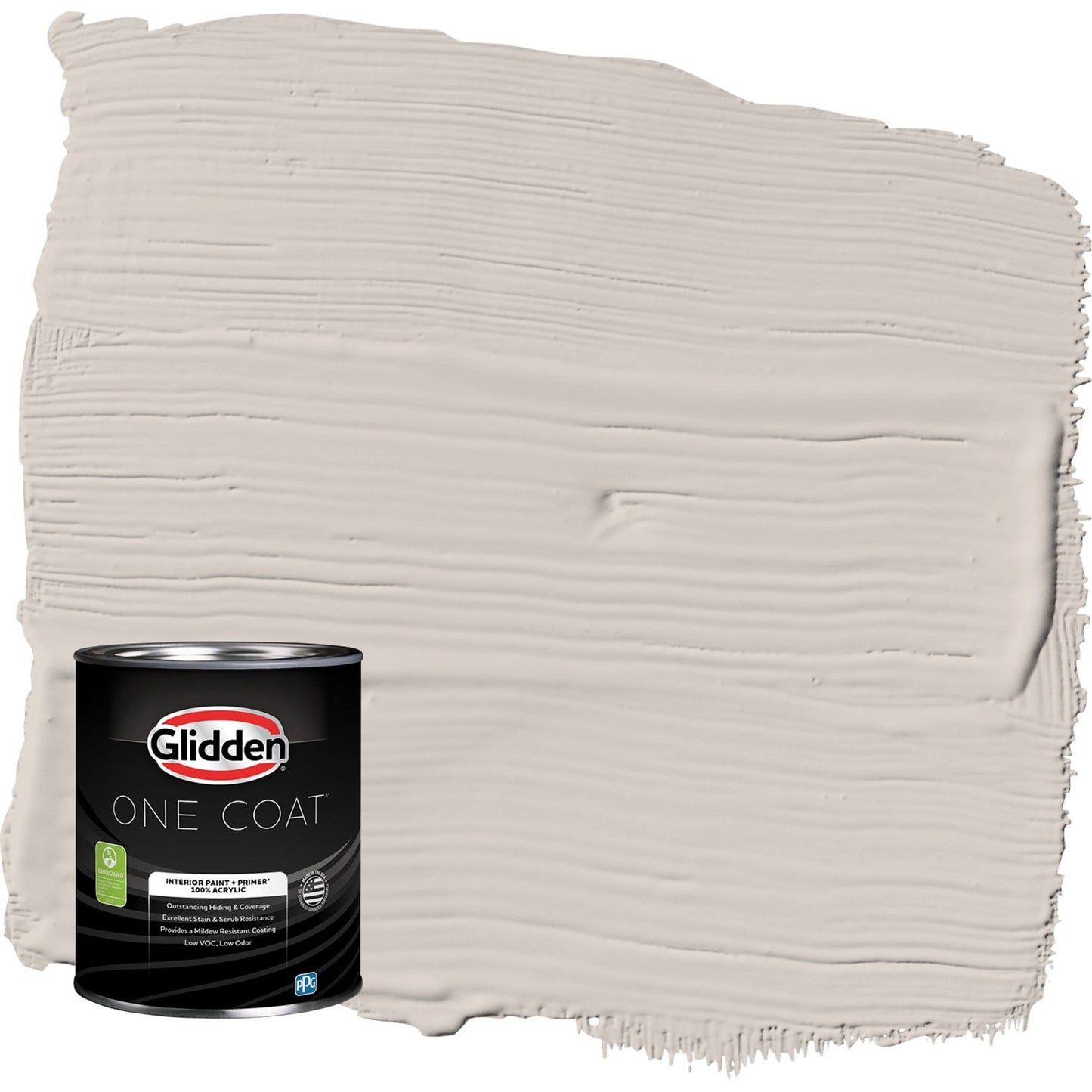 Glidden One Coat My Alibi / Beige Semi-Gloss Interior Paint with Primer, 1 Quart