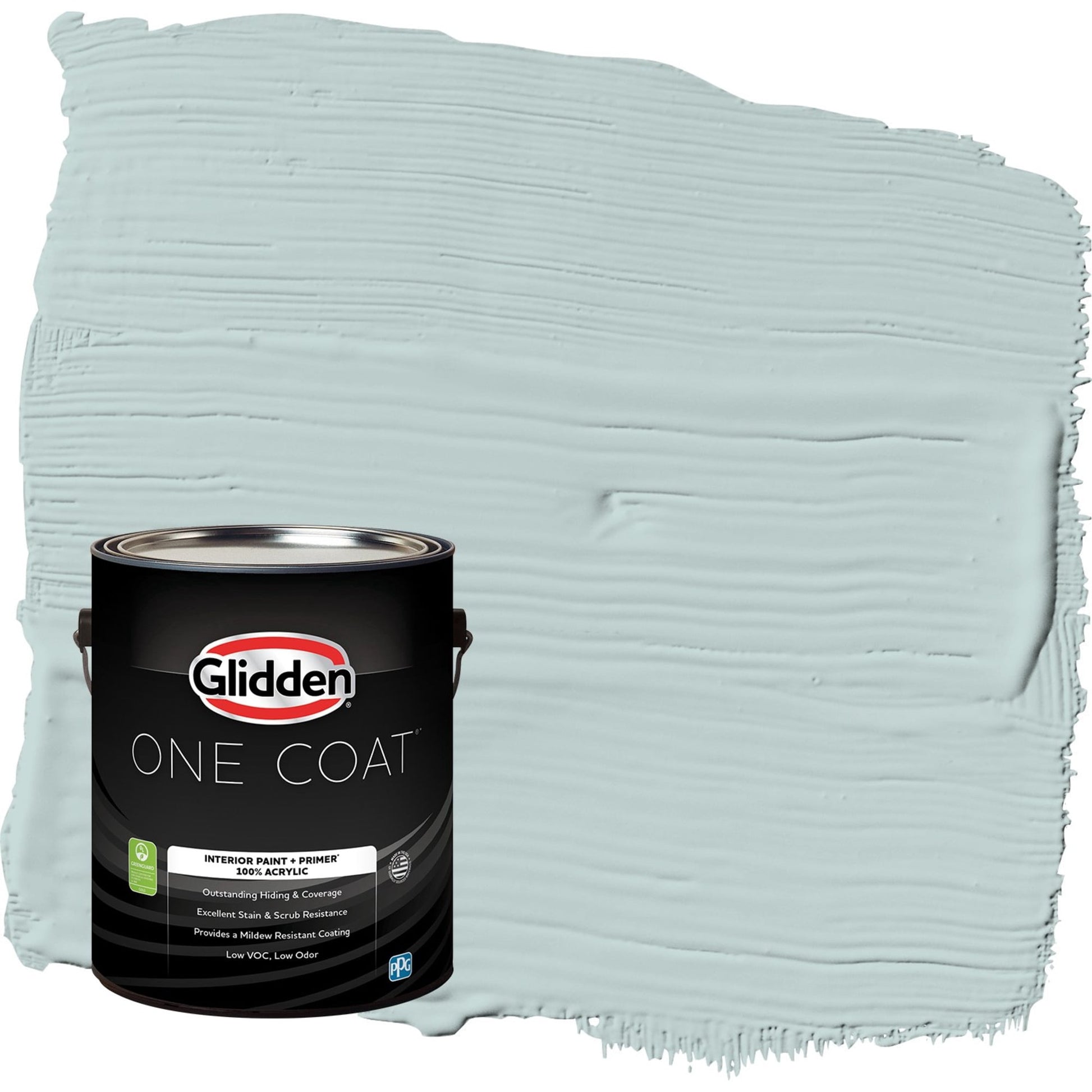 Glidden One Coat Babbling Brook / Green Flat Interior Paint with Primer, 1 Gallon