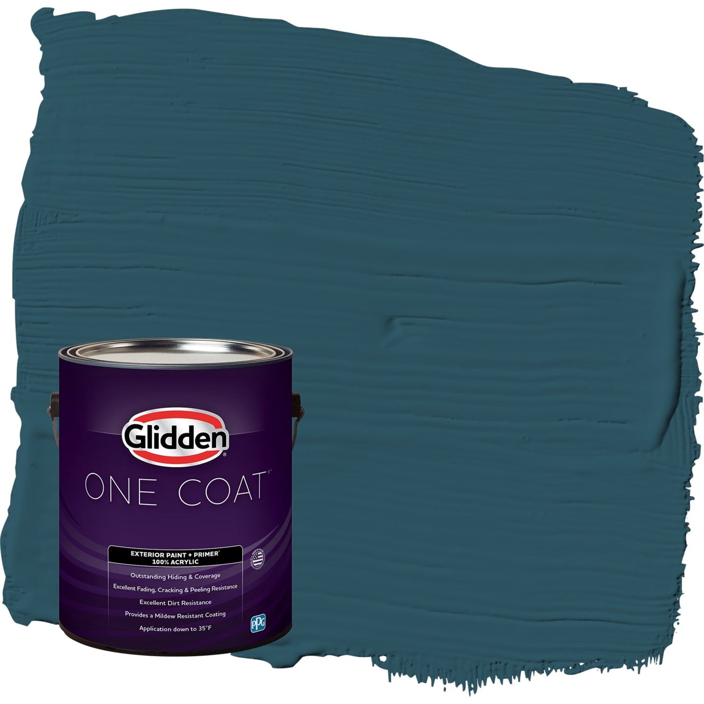 Glidden One Coat Pintura Interior Mate Azul Bayberry / Verde con Primer, 1 GalÃ³n