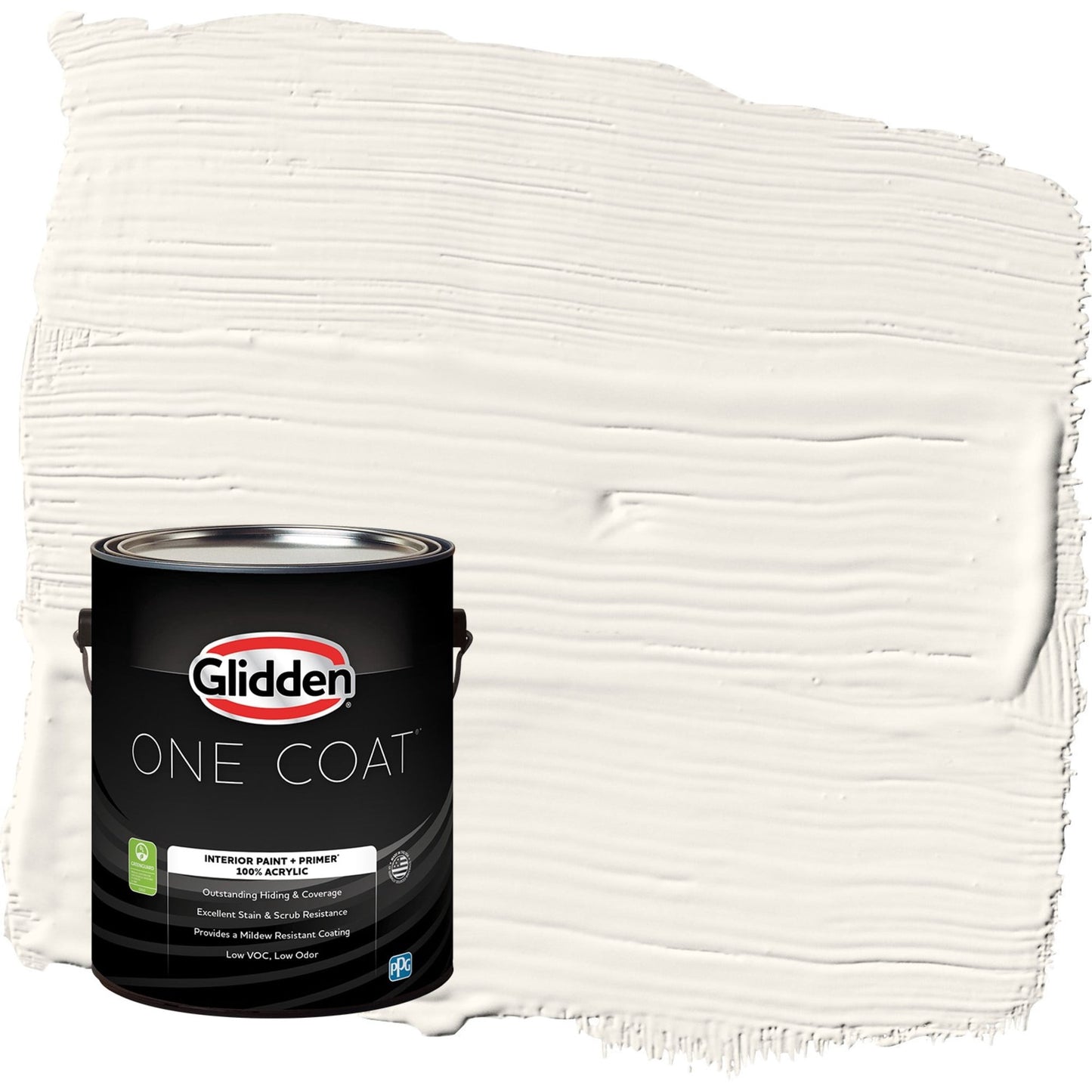 Glidden One Coat Cow's Milk / Off White Eggshell Interior Paint with Primer, 1 Gallon