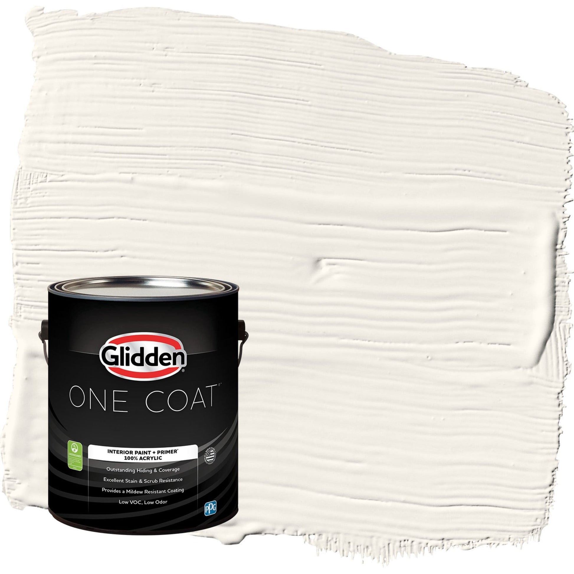 Glidden One Coat Cow's Milk / Off White Eggshell Interior Paint with Primer, 1 Gallon