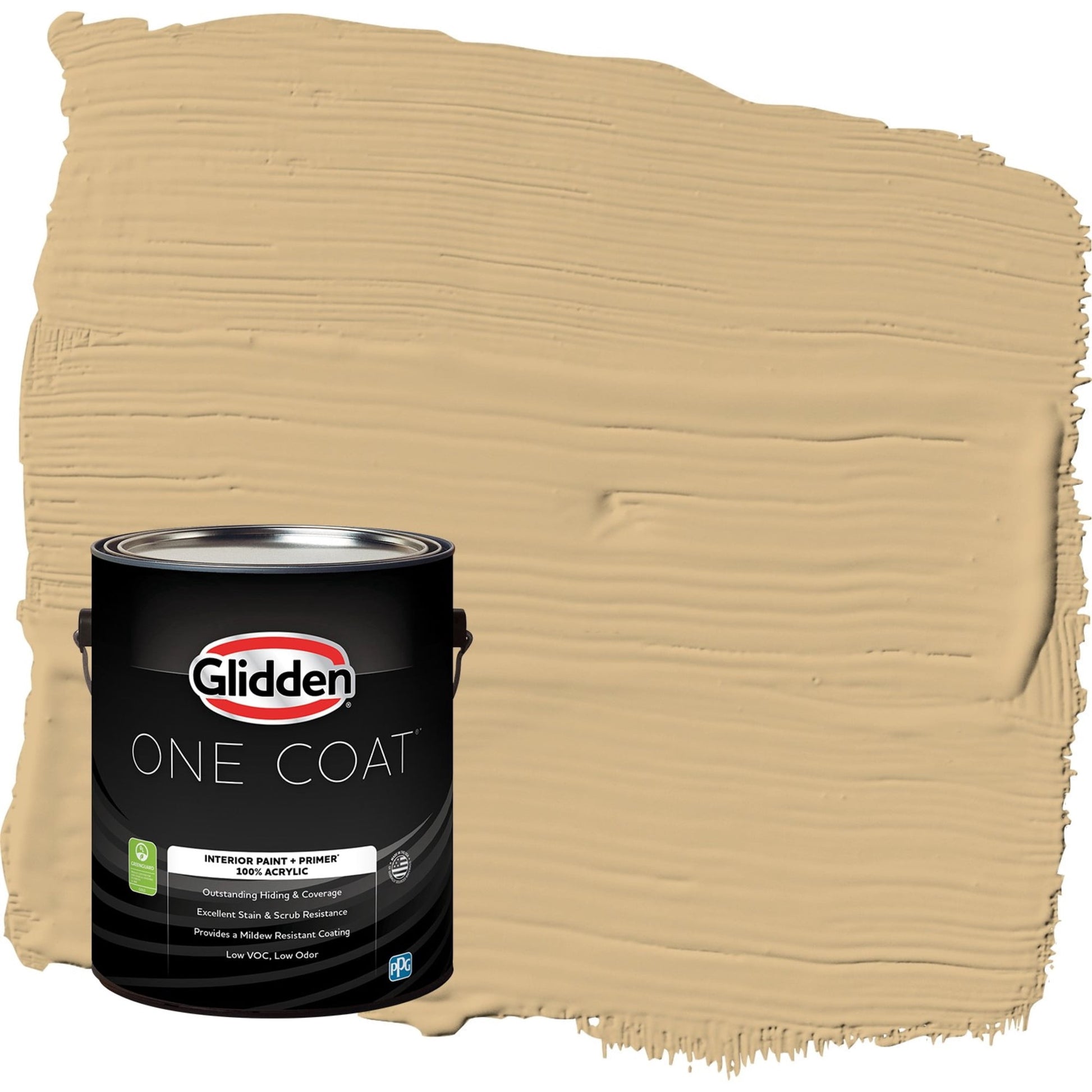 Glidden One Coat Craftsman Gold / Yellow Eggshell Interior Paint with Primer, 1 Gallon