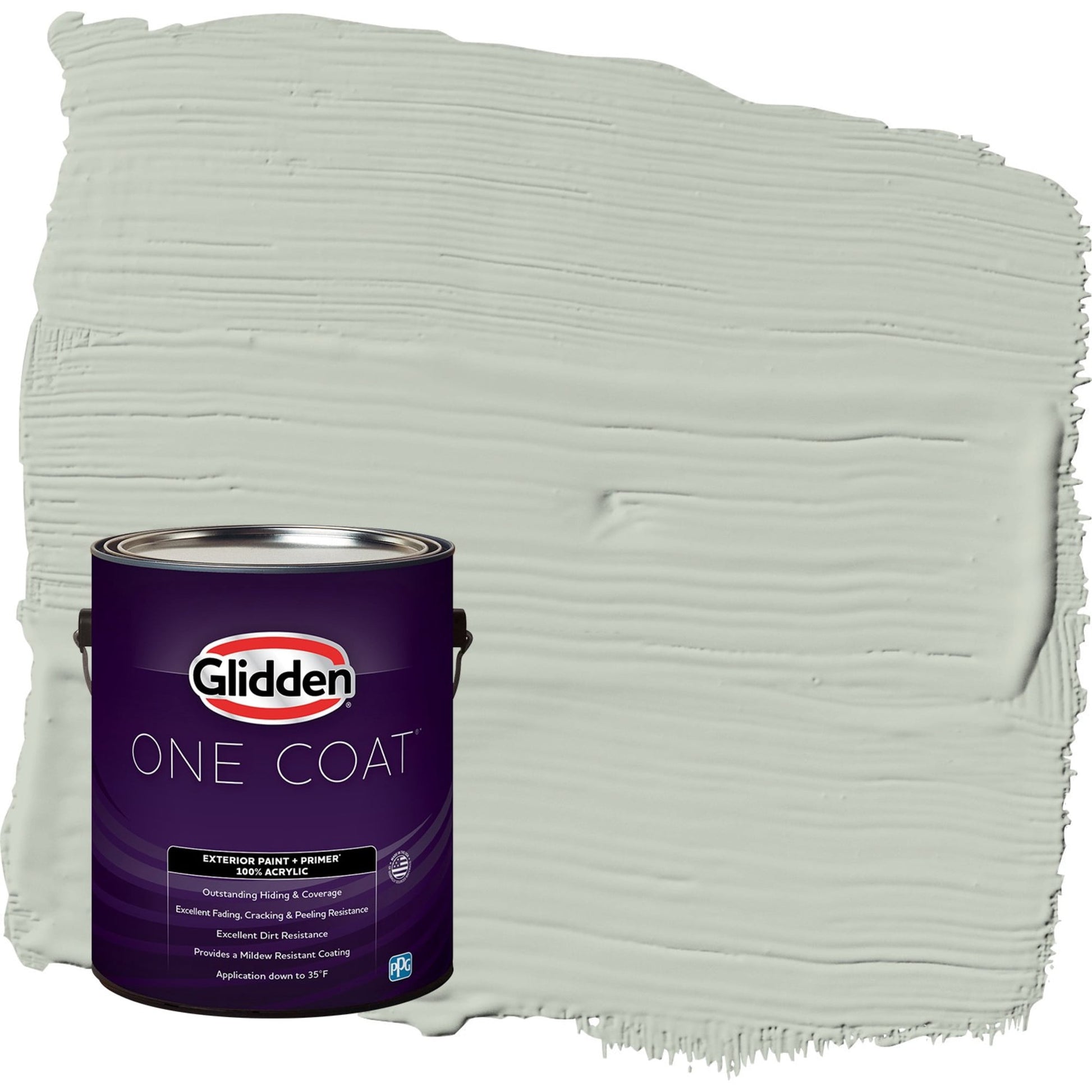 Glidden One Coat Life Lesson / Green Semi-Gloss Exterior Paint with Primer, 1 Gallon