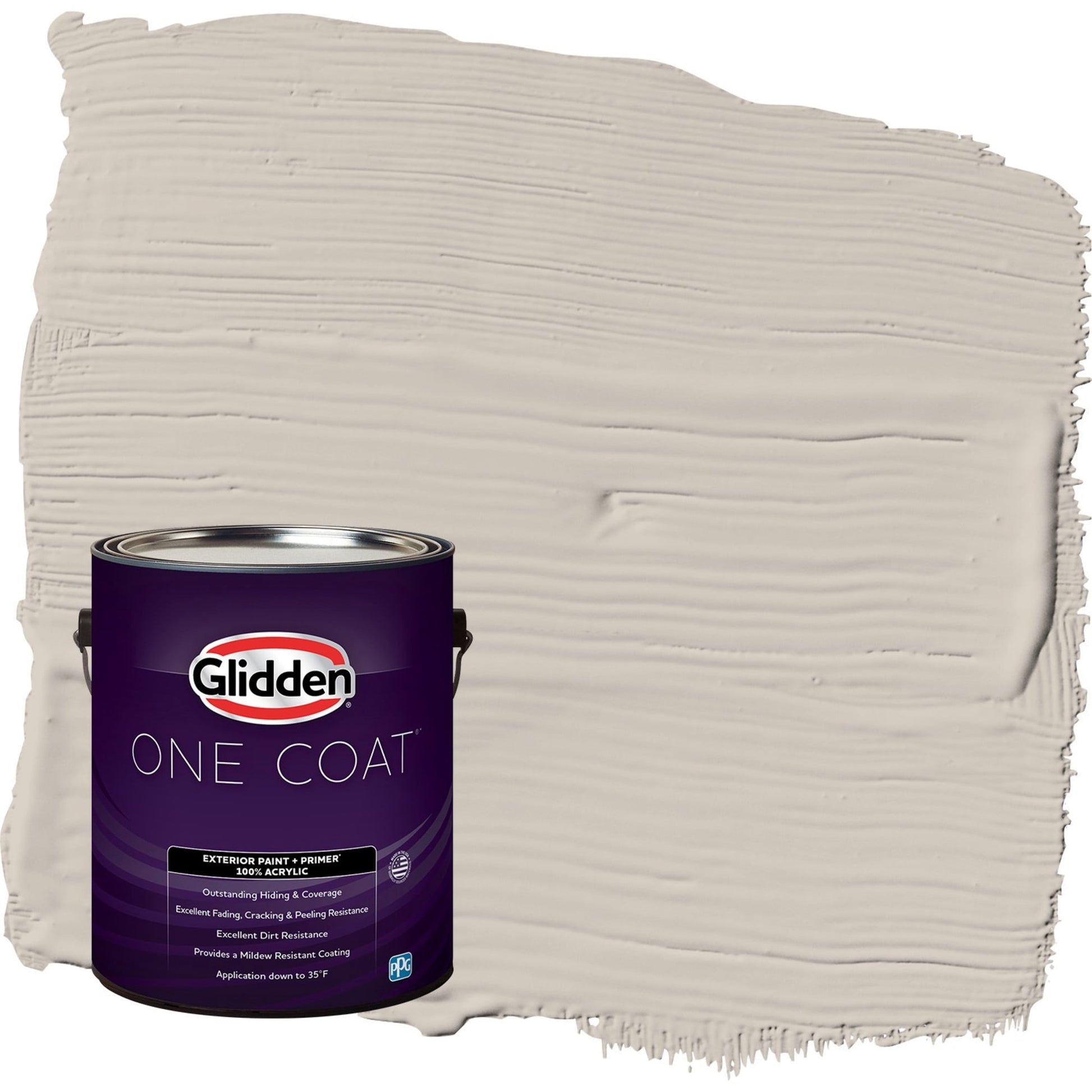 Glidden One Coat Intuitive / Beige Semi-Gloss Exterior Paint with Primer, 1 Gallon