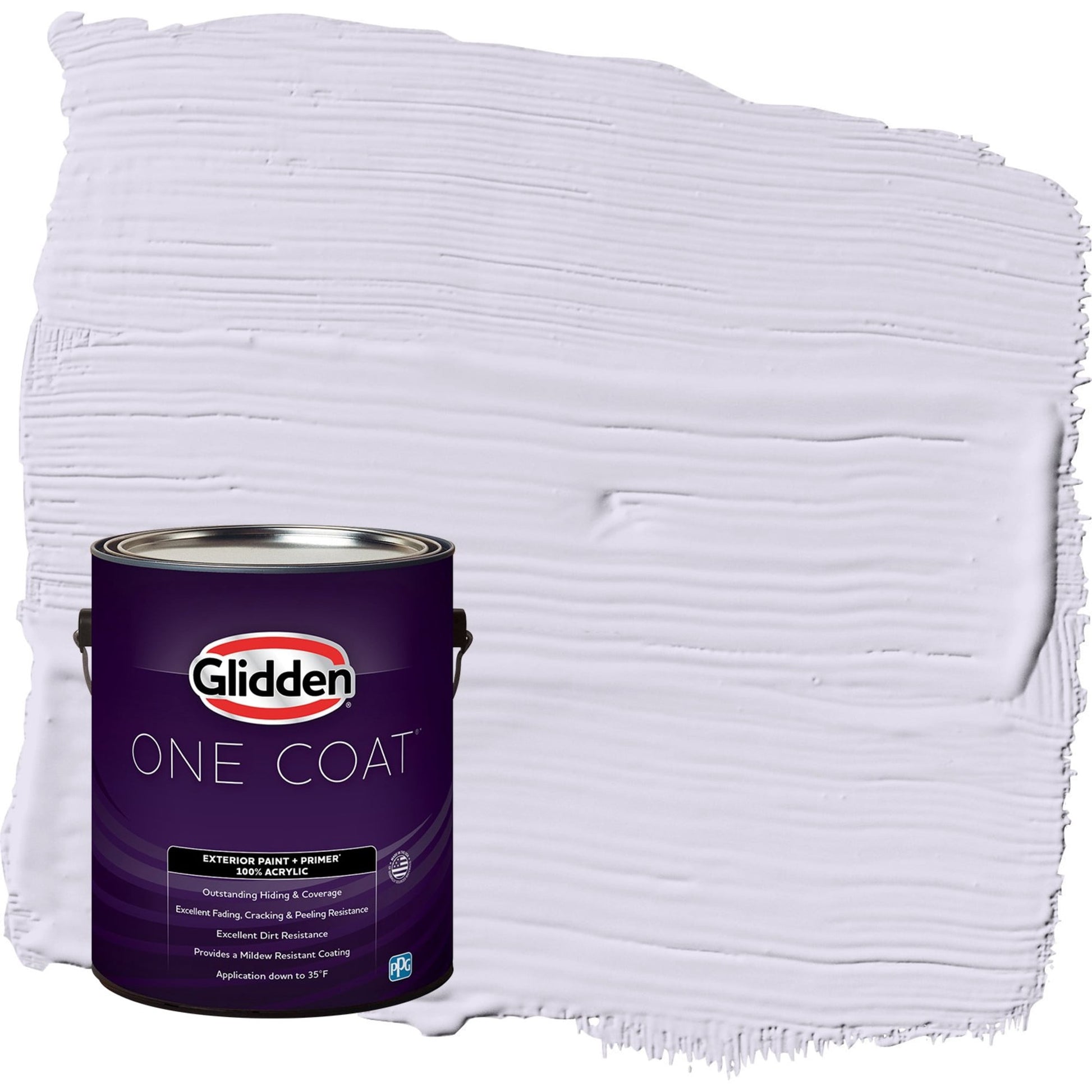 Glidden One Coat Misty Violet / Purple Semi-Gloss Exterior Paint with Primer, 1 Gallon