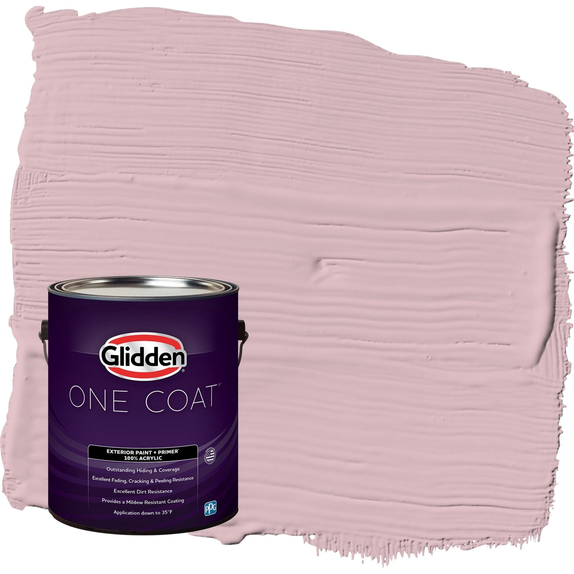 Glidden One Coat Nostalgia / Purple Semi-Gloss Exterior Paint with Primer, 1 Gallon