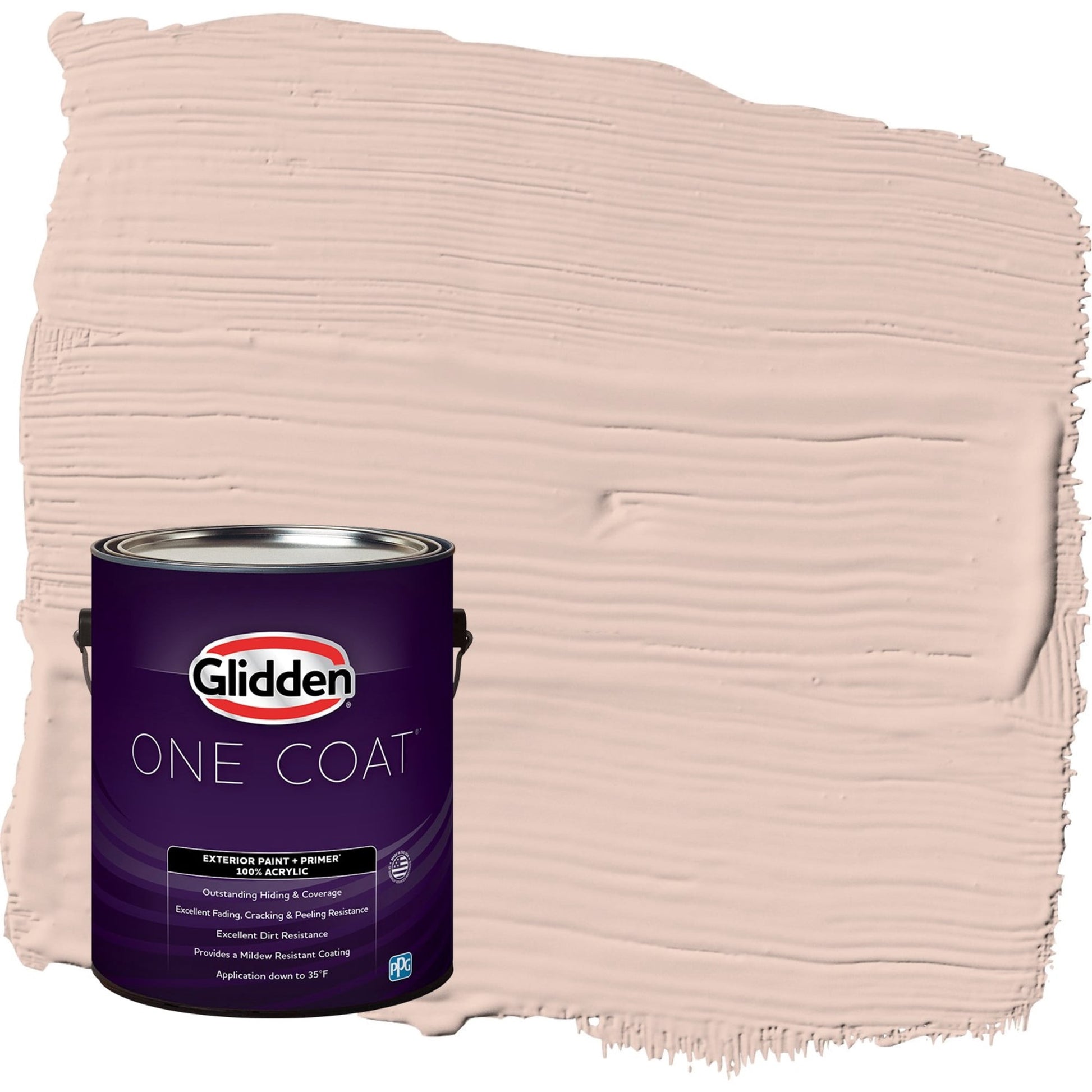 Glidden One Coat Sultan Sand / Orange Flat Exterior Paint with Primer, 1 Gallon