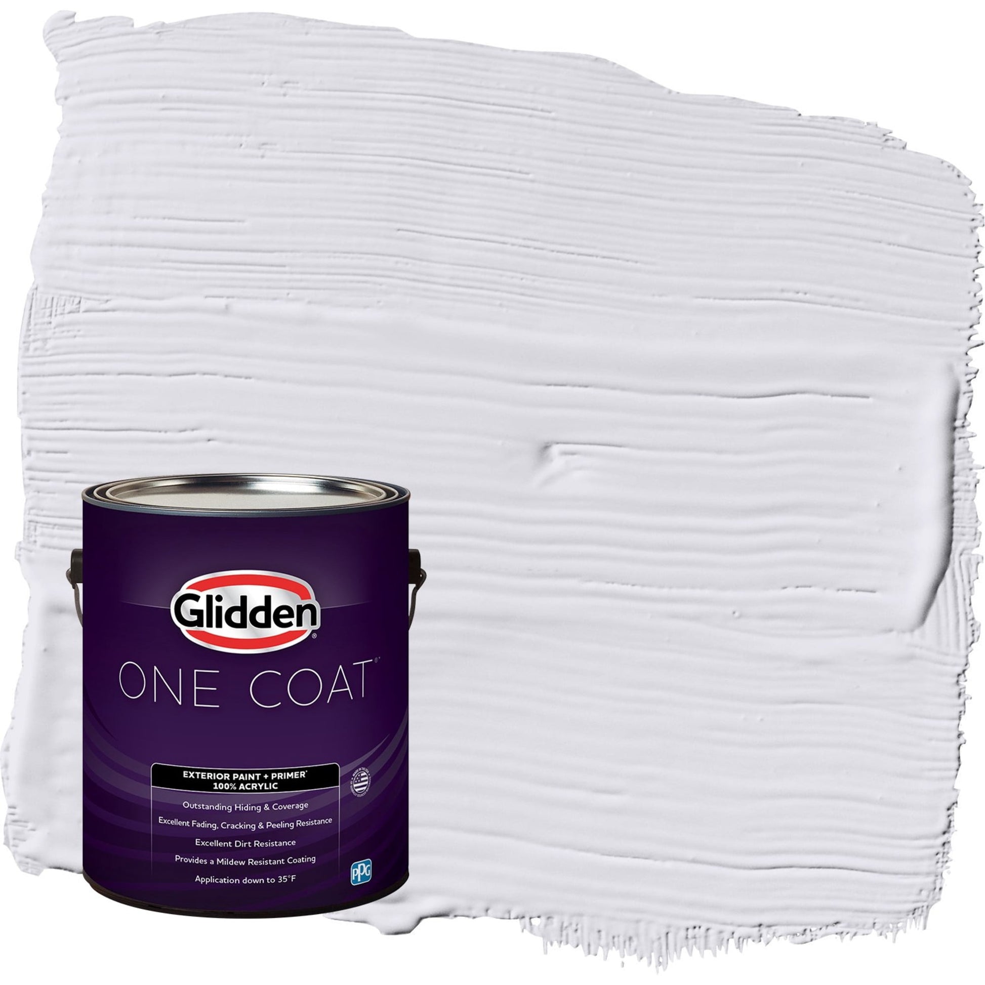 Glidden One Coat Violet Echo / Purple Flat Exterior Paint with Primer, 1 Gallon