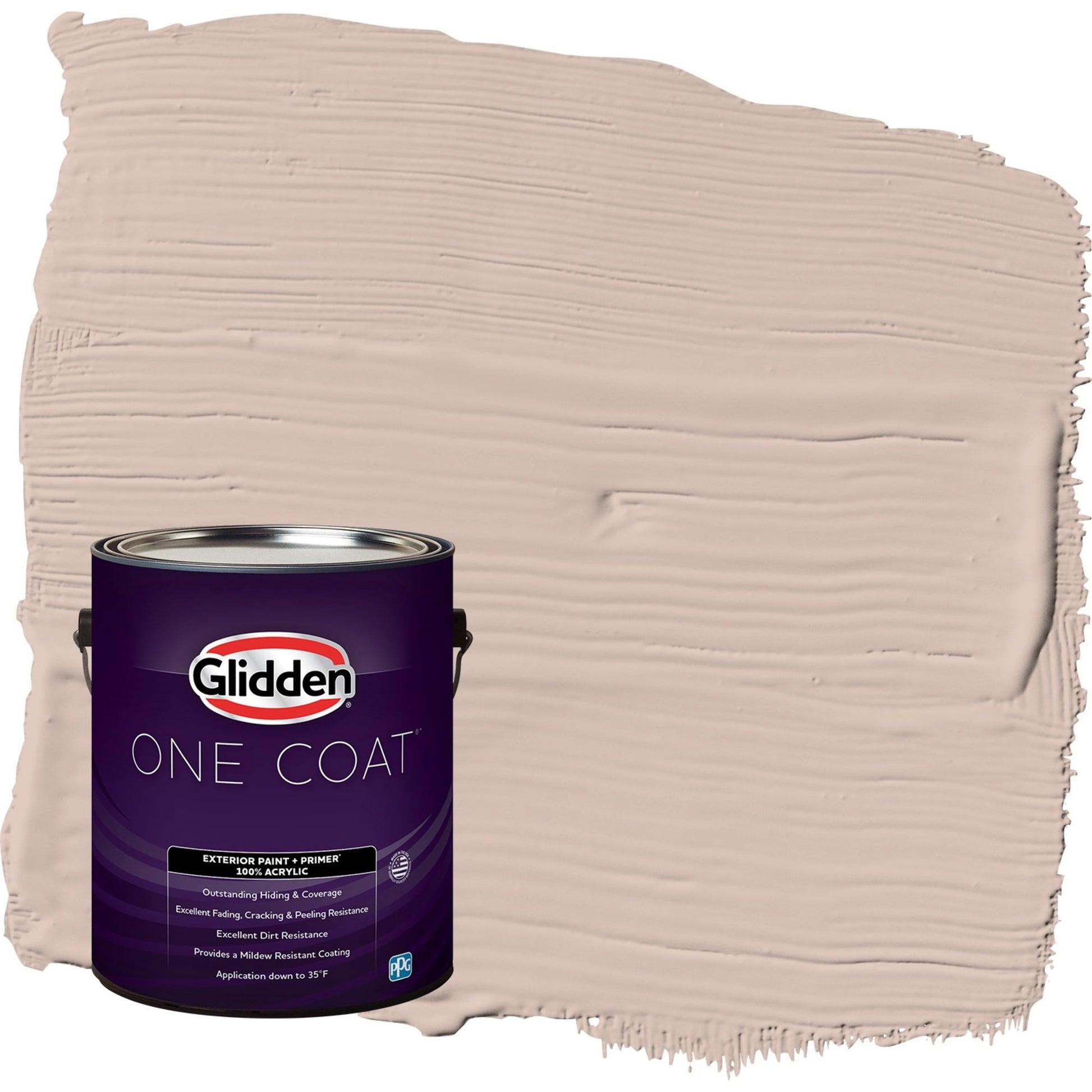 Glidden One Coat Wild Rice / Orange Flat Exterior Paint with Primer, 1 Gallon