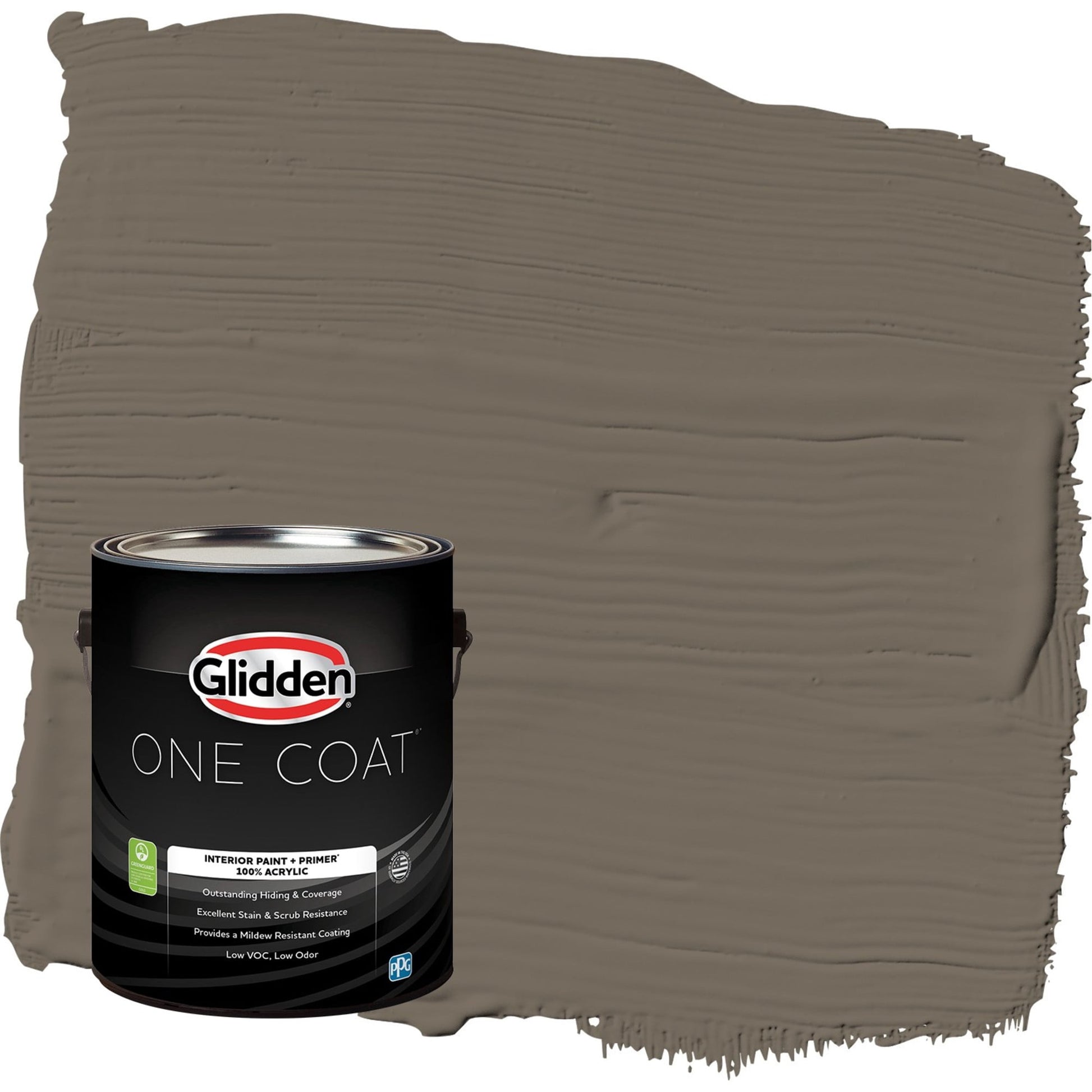 Glidden One Coat Granite / Brown Eggshell Interior Paint with Primer, 1 Gallon