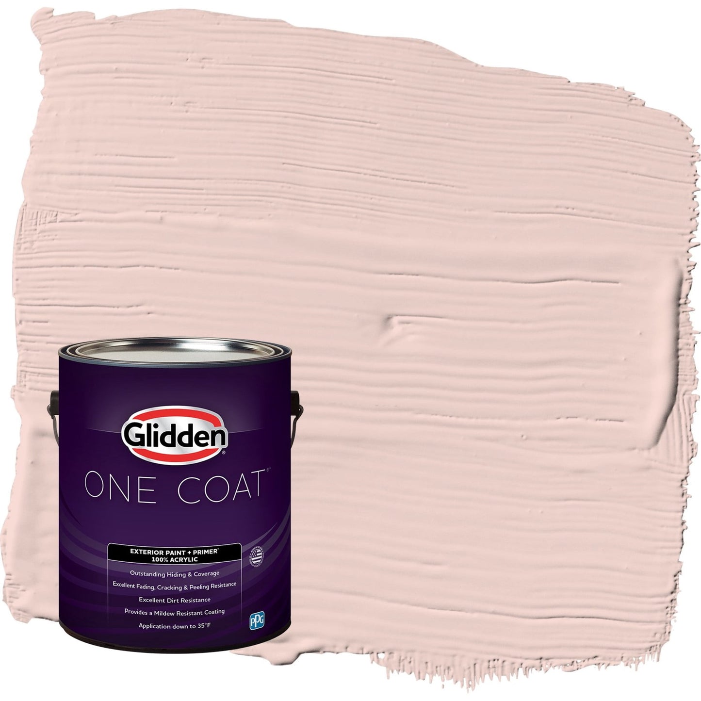 Glidden One Coat Honeysweet / Orange Satin Exterior Paint with Primer, 1 Gallon