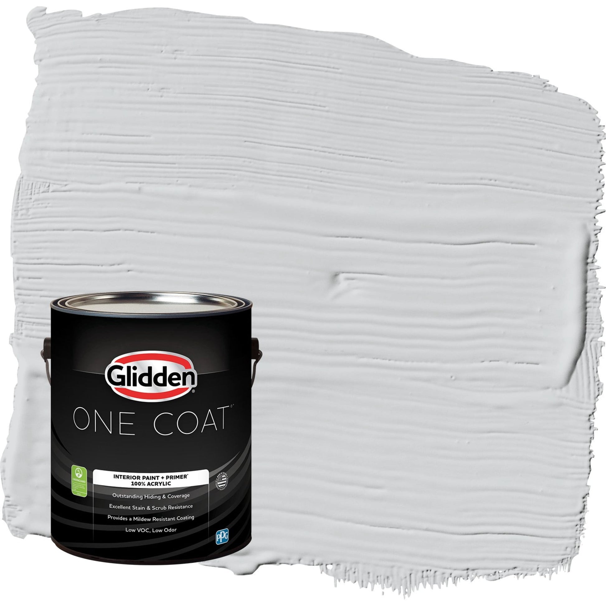 Glidden One Coat Elemental / Gray Flat Interior Paint with Primer, 1 Gallon
