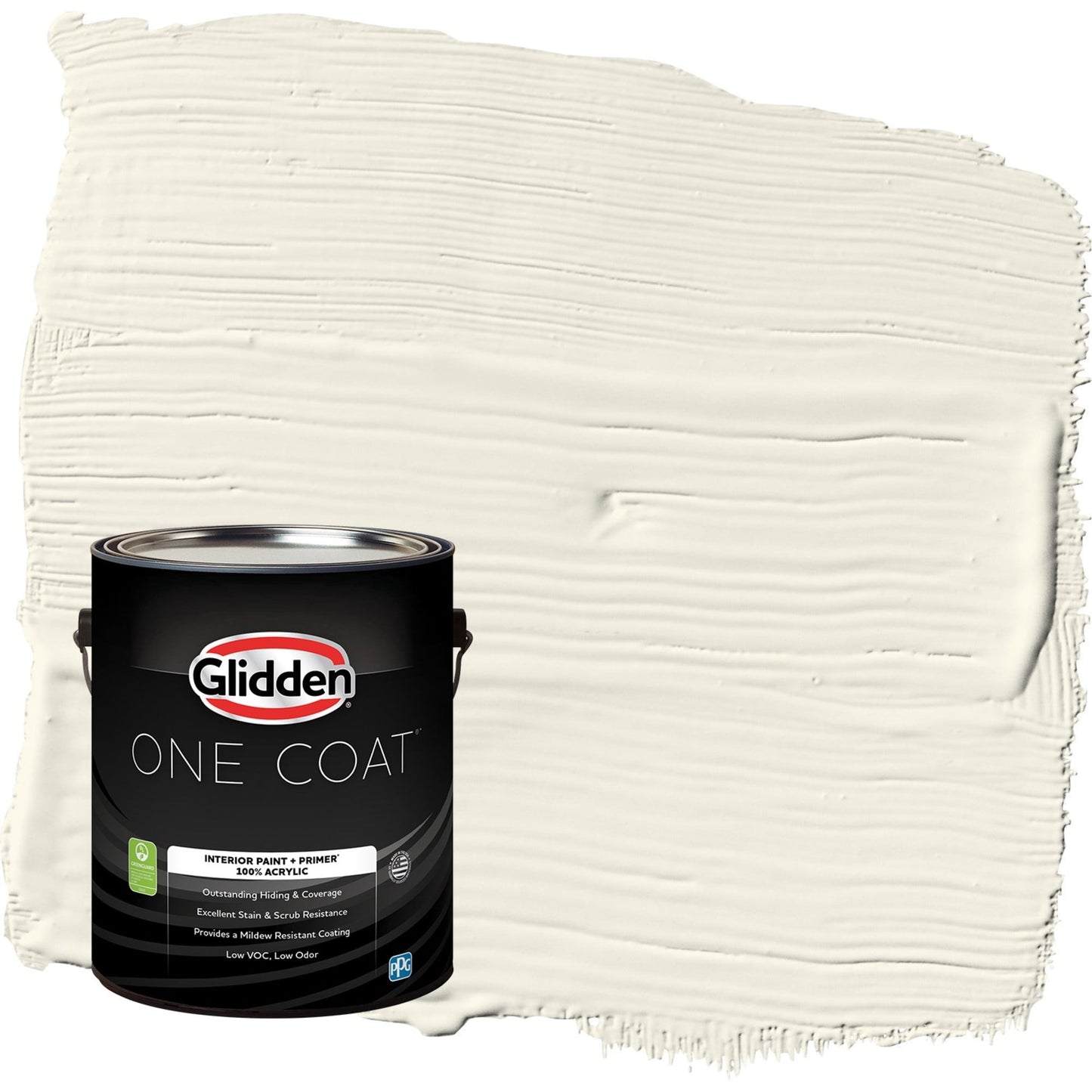 Glidden One Coat Horseradish / Beige Flat Interior Paint with Primer, 1 Gallon