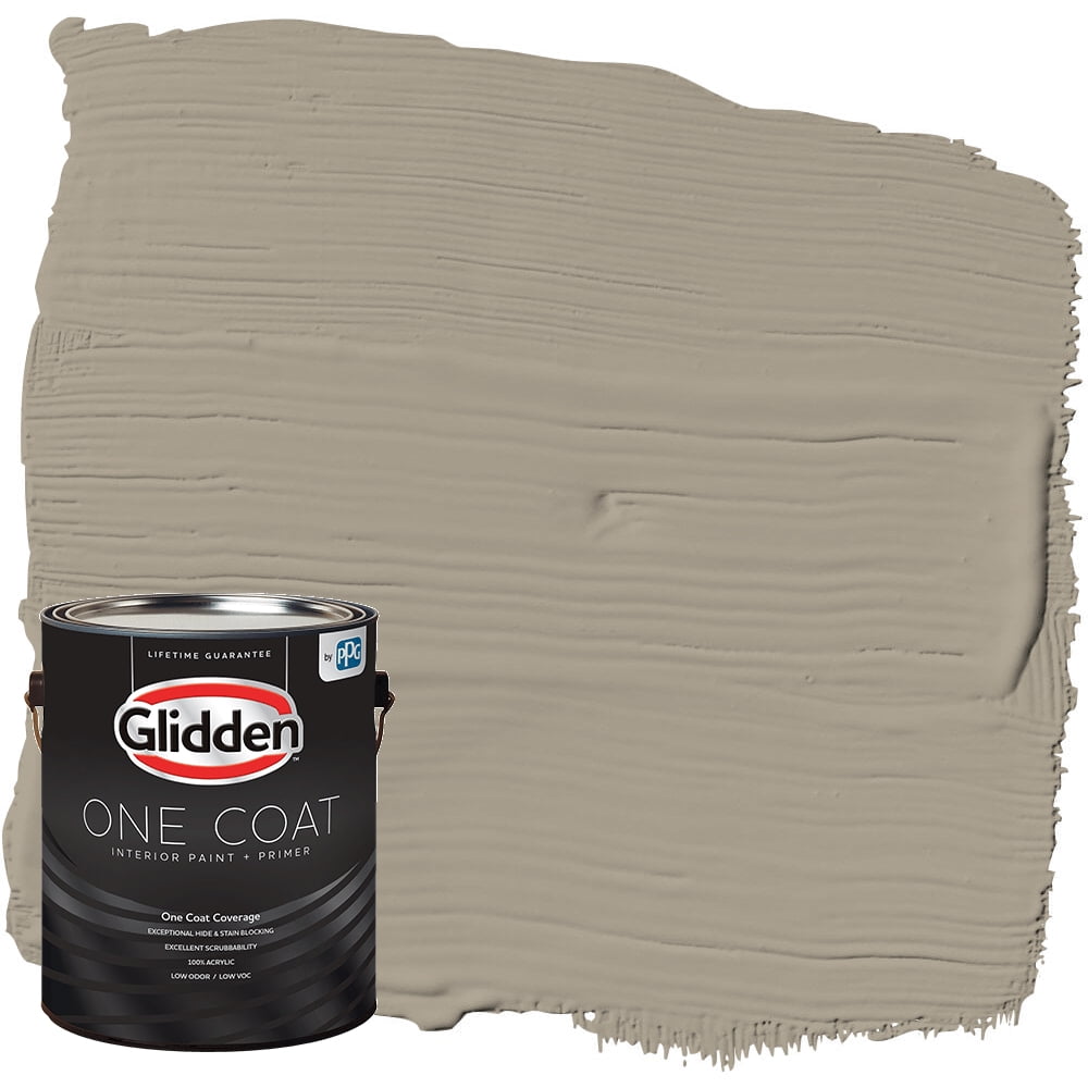 Glidden One Coat Interior Paint + Primer Stonehenge Greige / Gray, Flat, 1 Gallon