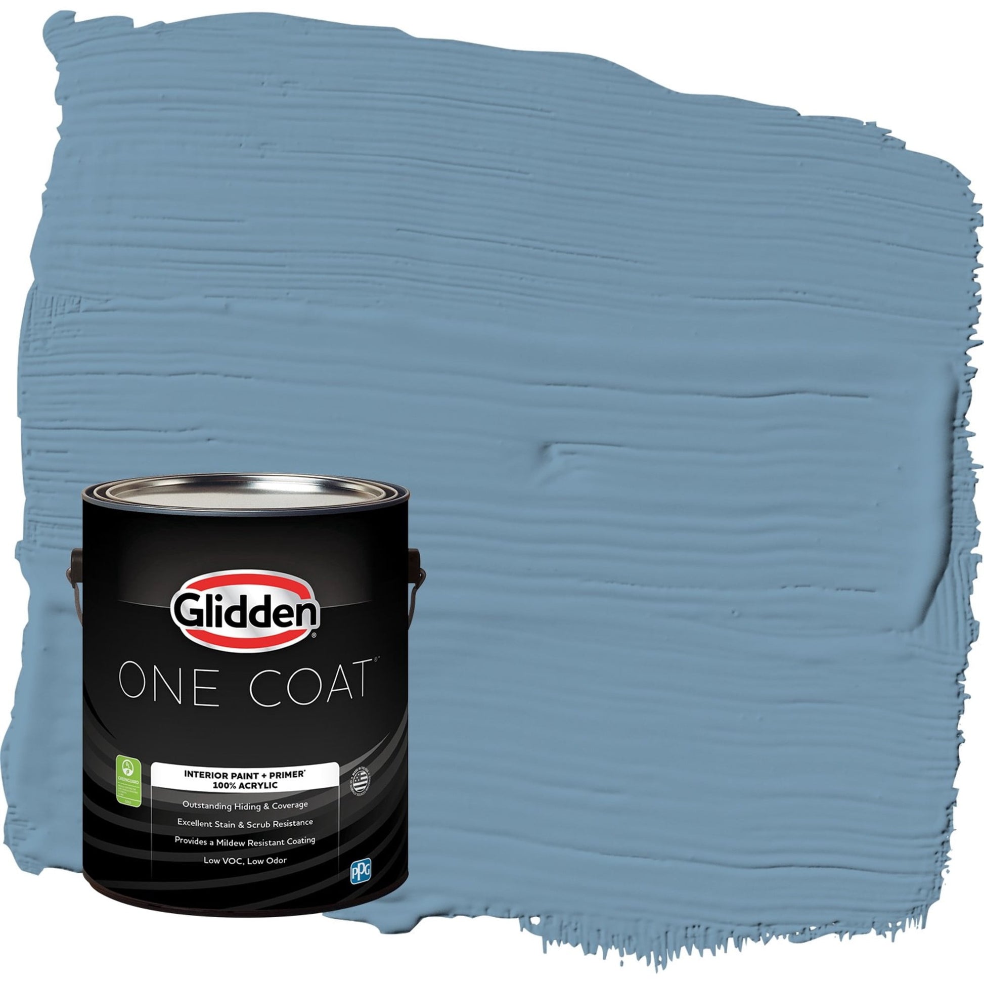 Glidden One Coat American Anthem / Blue Flat Interior Paint with Primer, 1 Gallon
