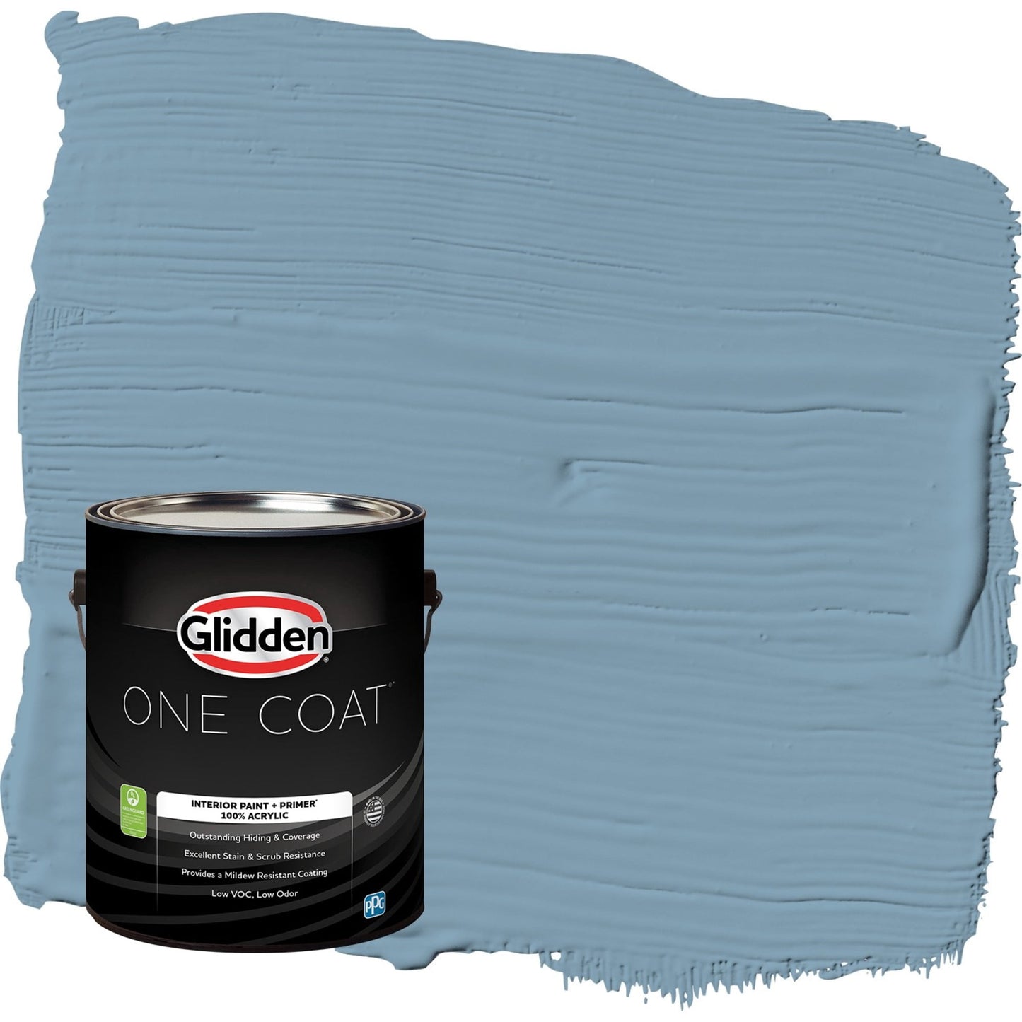 Glidden One Coat Americana / Blue Eggshell Interior Paint with Primer, 1 Gallon