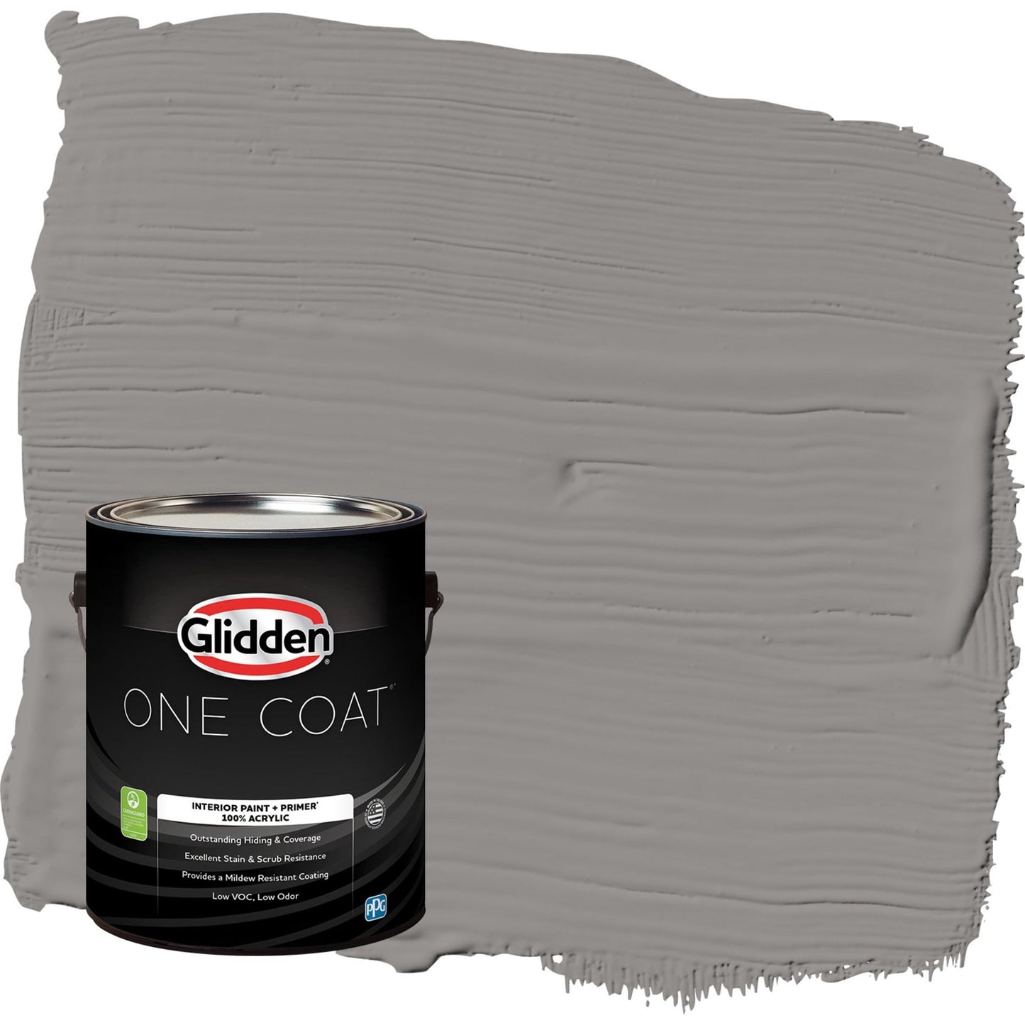 Glidden One Coat Antique Silver / Grey Flat Interior Paint with Primer, 1 Gallon