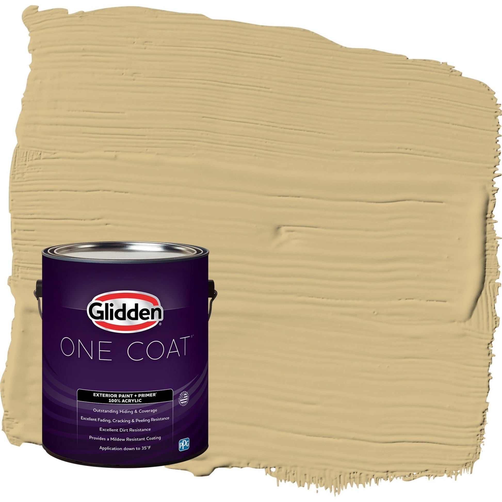 Glidden One Coat Appalachian Trail / Yellow Semi-Gloss Interior Paint with Primer, 1 Gallon