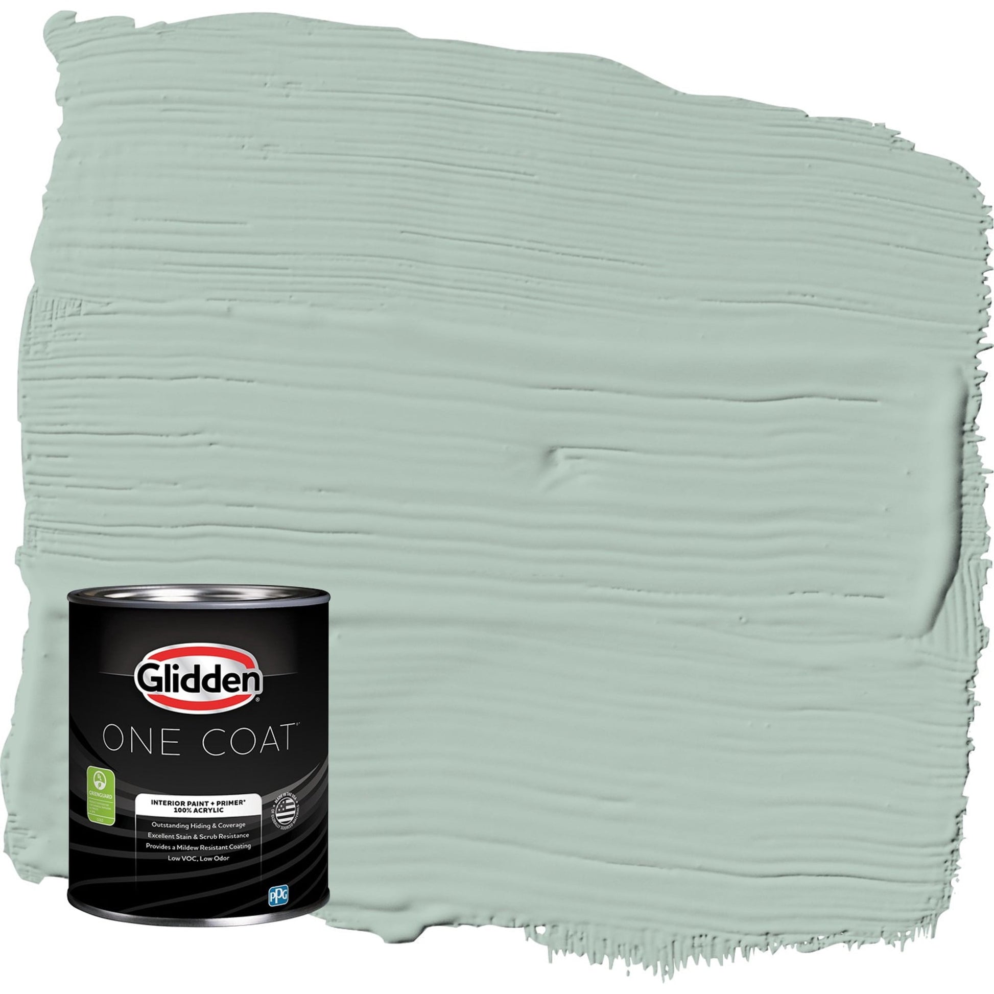 Glidden One Coat Aquamarine Dream / Blue Eggshell Interior Paint with Primer, 1 Quart