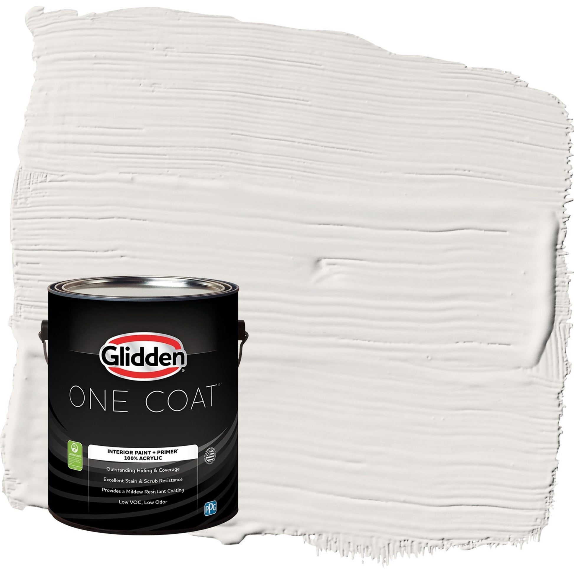 Glidden One Coat Arctic Cotton / White Semi-Gloss Interior Paint with Primer, 1 Gallon
