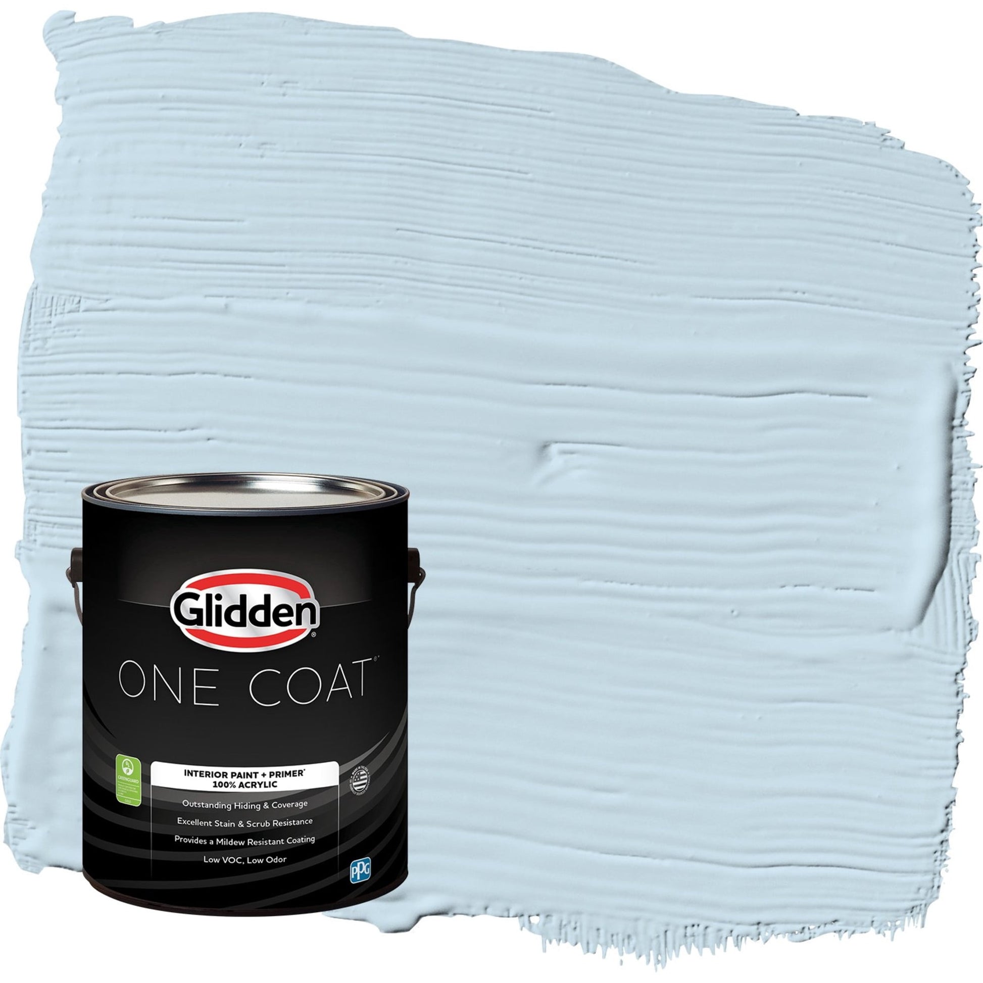 Glidden One Coat Blue Pearl / Blue Flat Interior Paint with Primer, 1 Gallon