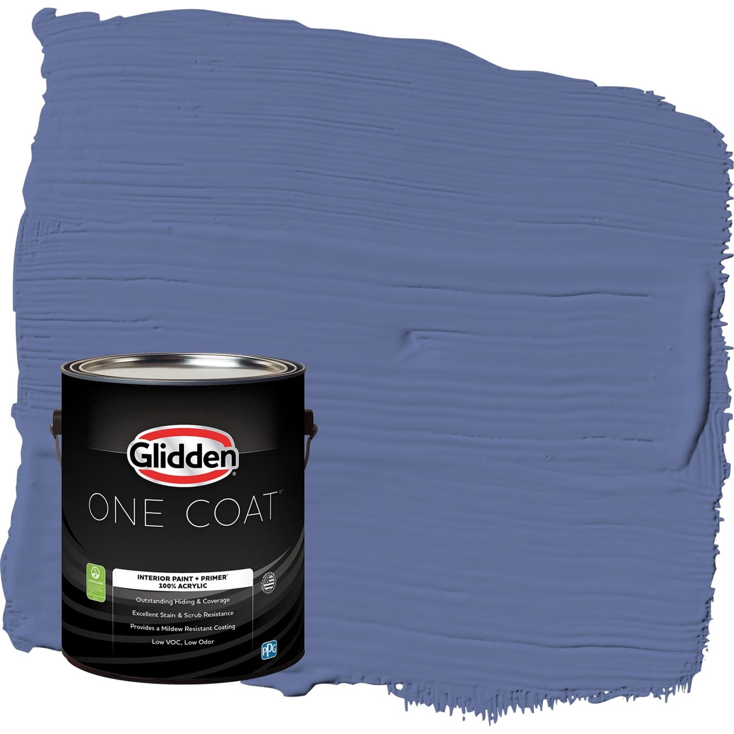 Glidden One Coat Blueberry Patch / Blue Eggshell Interior Paint with Primer, 1 Gallon