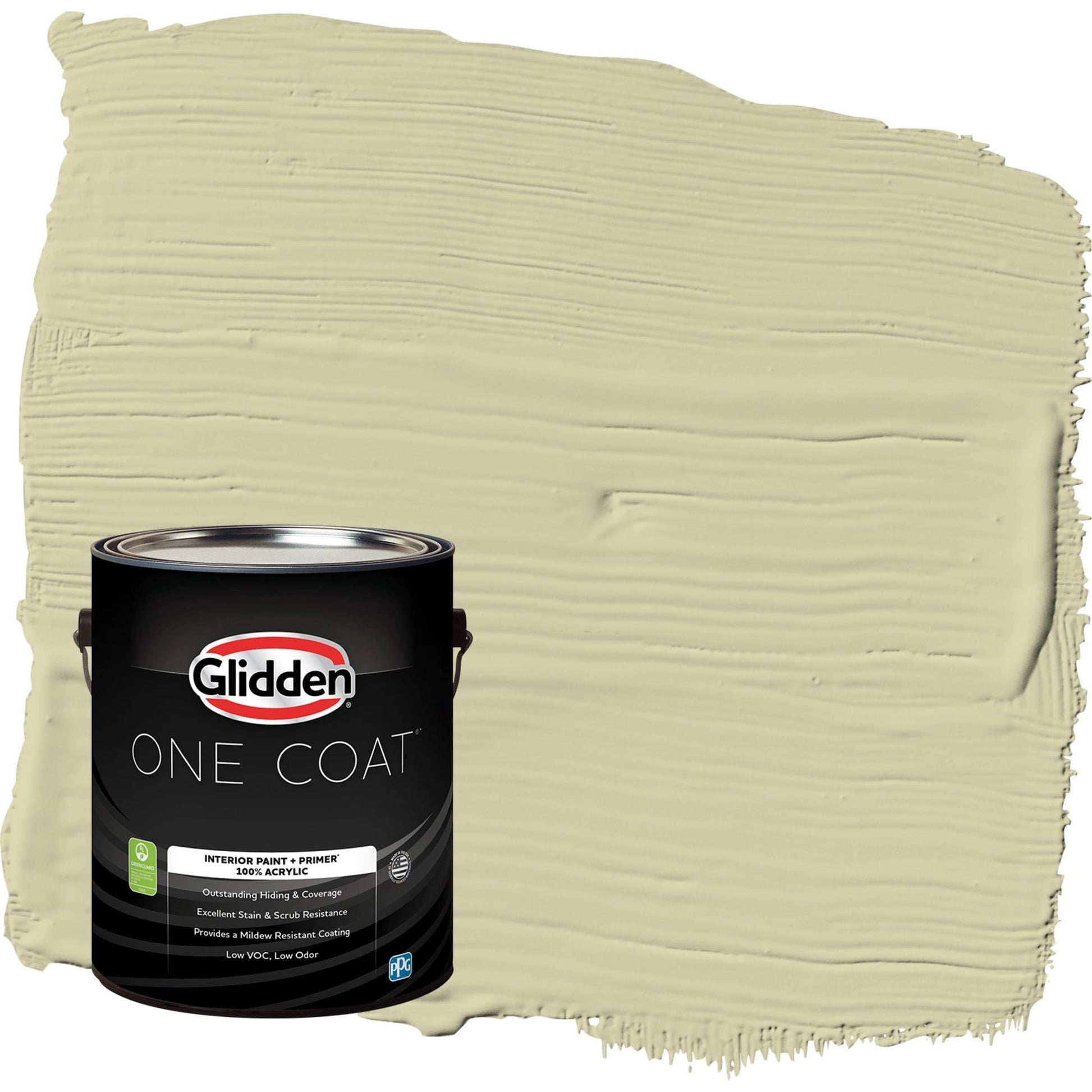 Glidden One Coat Canary Grass / Green Flat Interior Paint with Primer, 1 Gallon