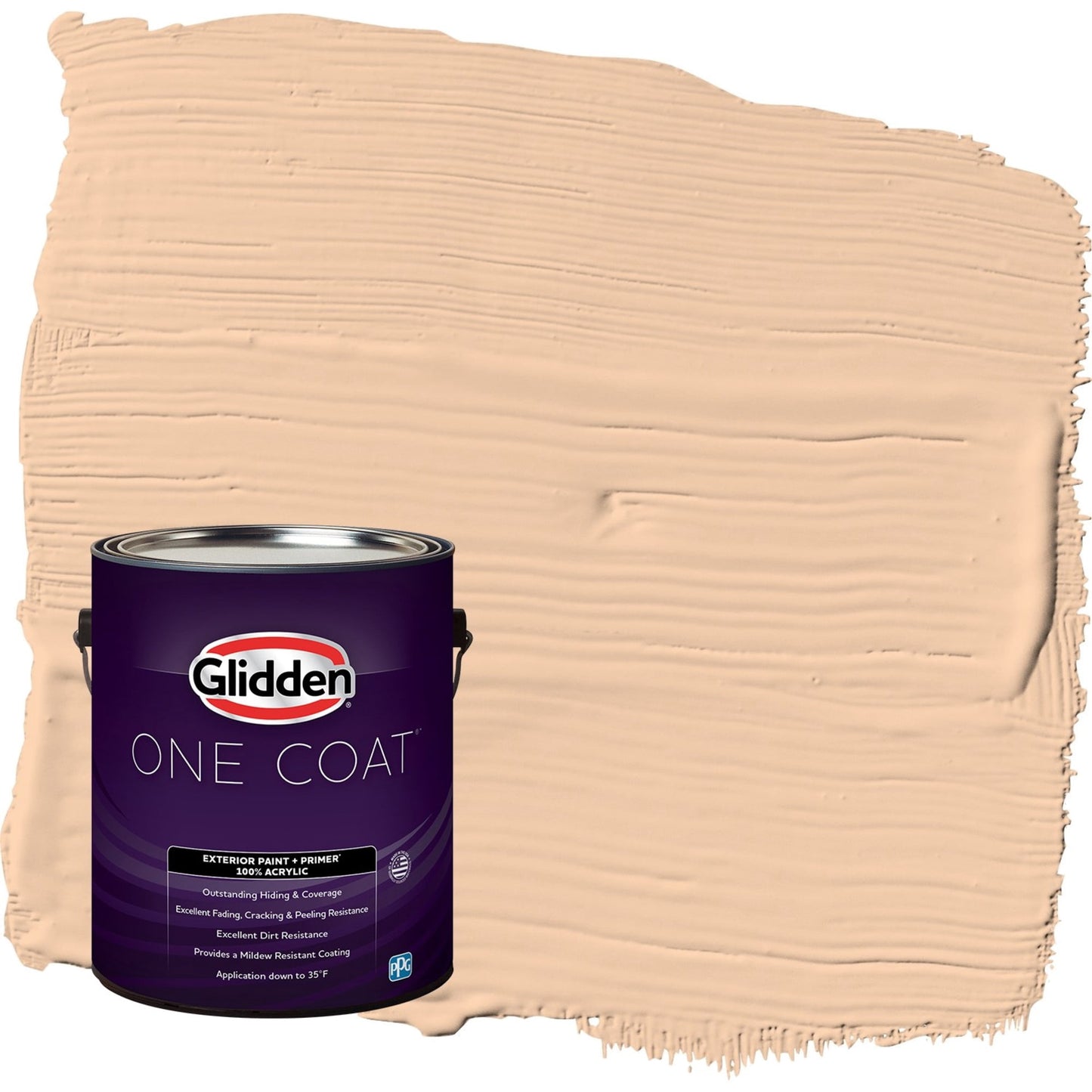 Glidden One Coat Caramel Ice / Orange Semi-Gloss Interior Paint with Primer, 1 Gallon