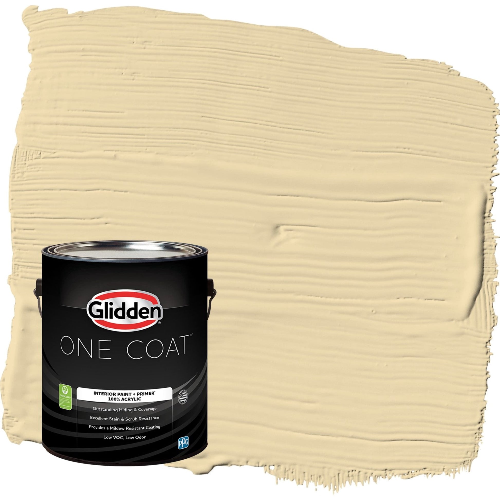 Glidden One Coat Caramelized Pears / Yellow Semi-Gloss Interior Paint with Primer, 1 Gallon