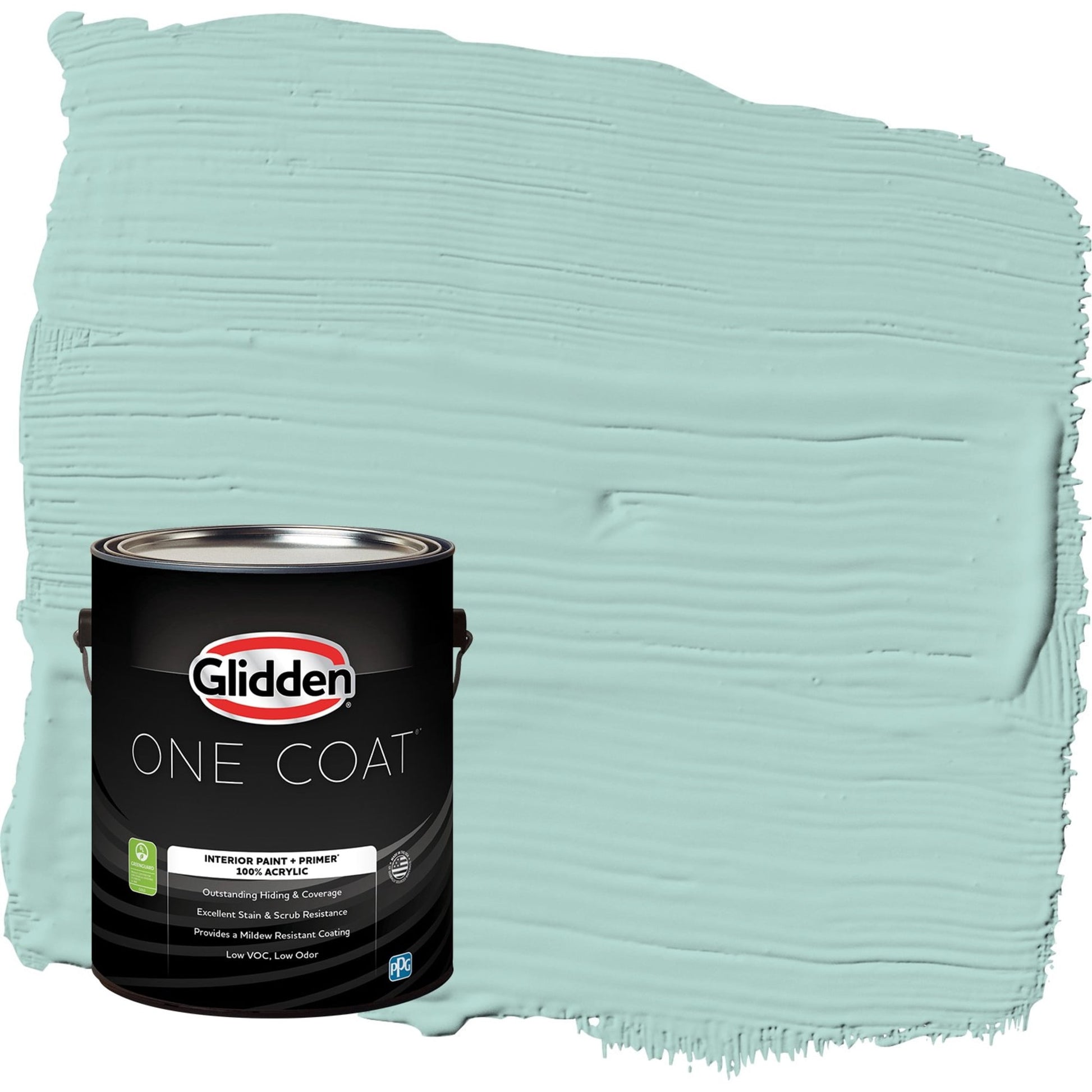 Glidden One Coat Cassiopeia / Green Semi-Gloss Interior Paint with Primer, 1 Gallon