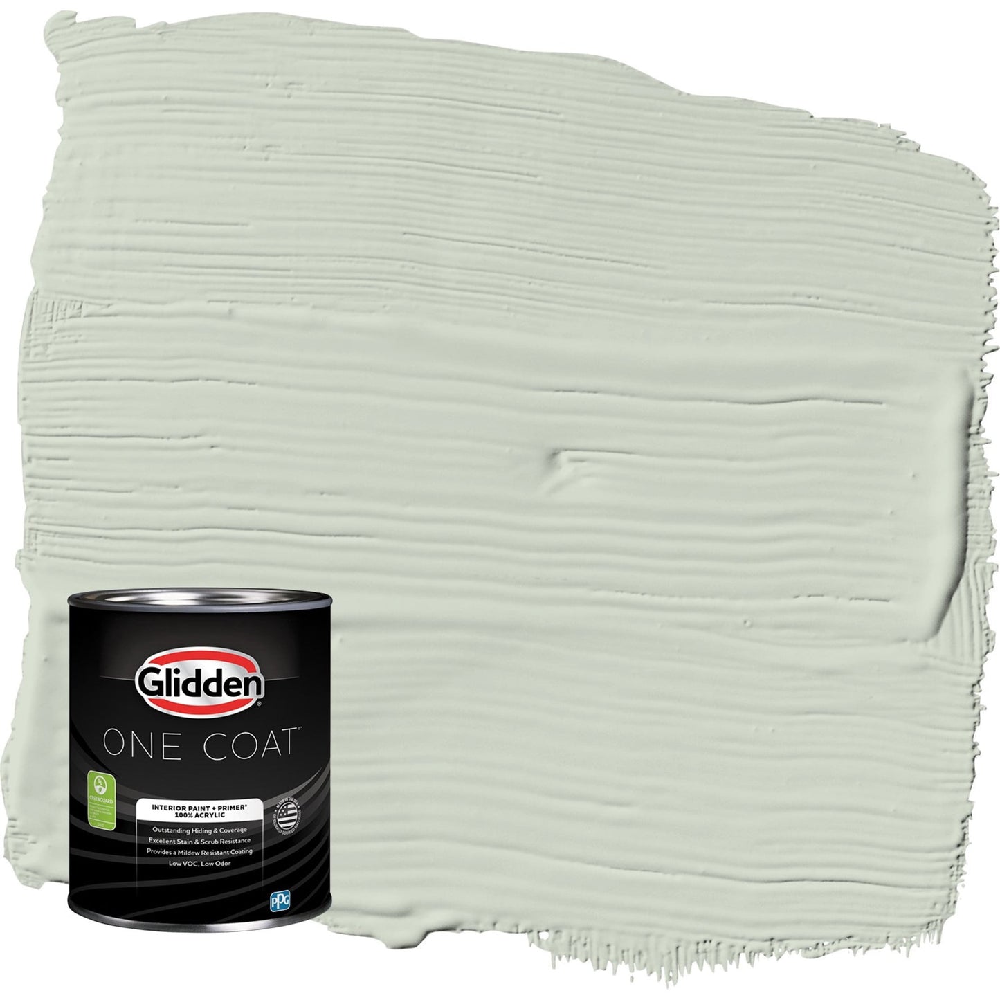 Glidden One Coat Castaway / Green Eggshell Interior Paint with Primer, 1 Quart