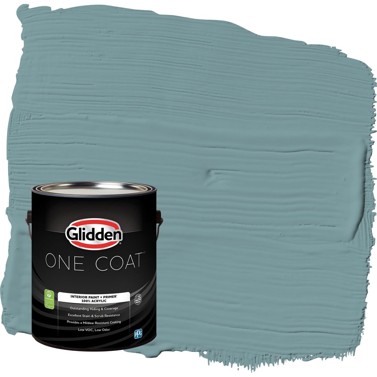 Glidden One Coat Cathedral Glass / Aqua Eggshell Interior Paint with Primer, 1 Gallon