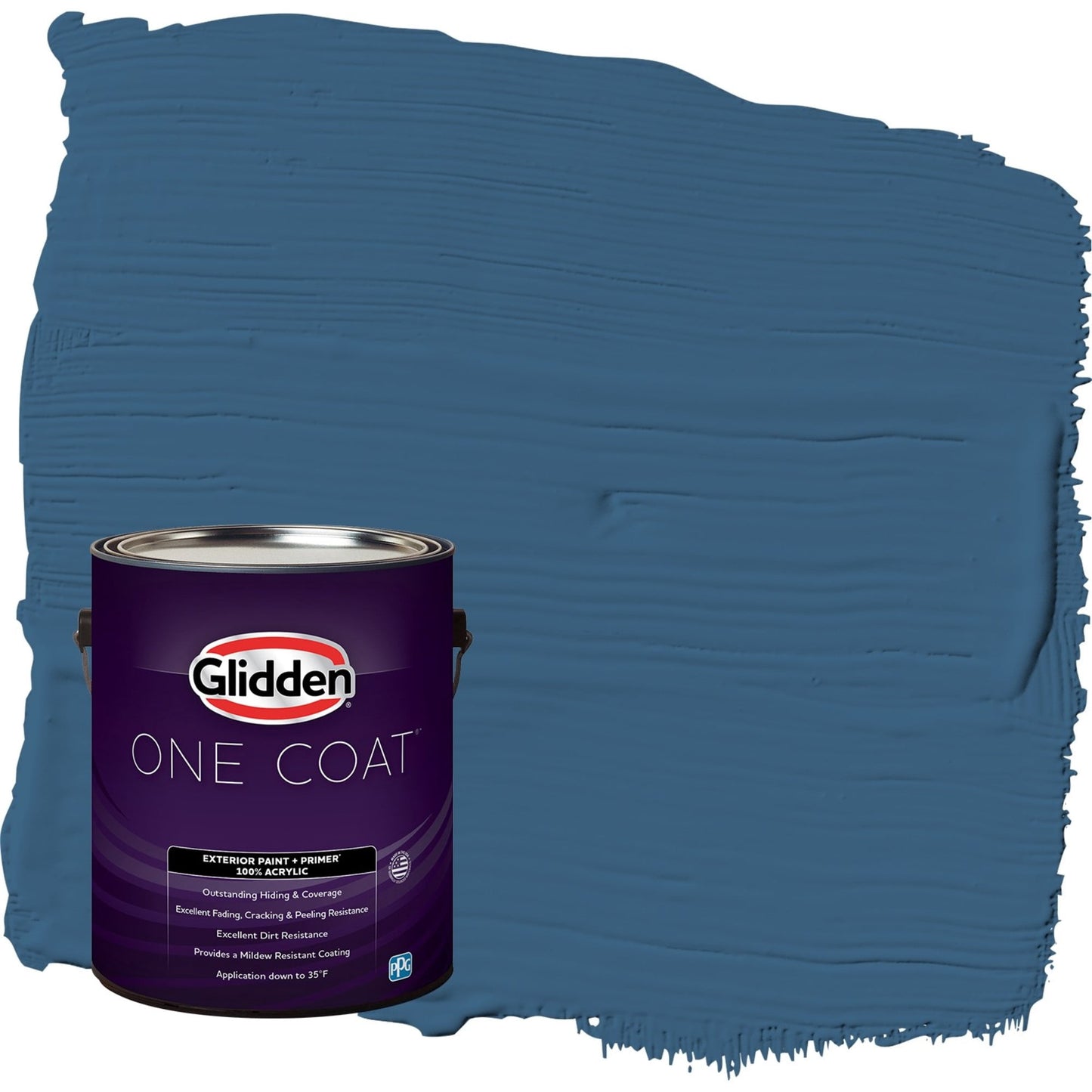 Glidden One Coat Chinese Porcelain / Blue Flat Interior Paint with Primer, 1 Gallon