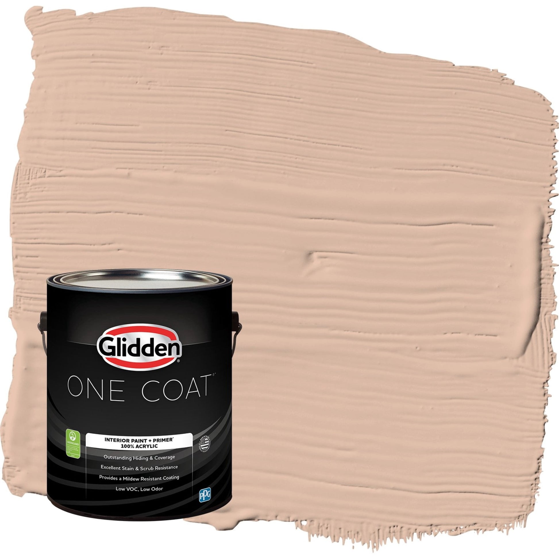 Glidden One Coat Cinnamon Ice / Orange Eggshell Interior Paint with Primer, 1 Gallon