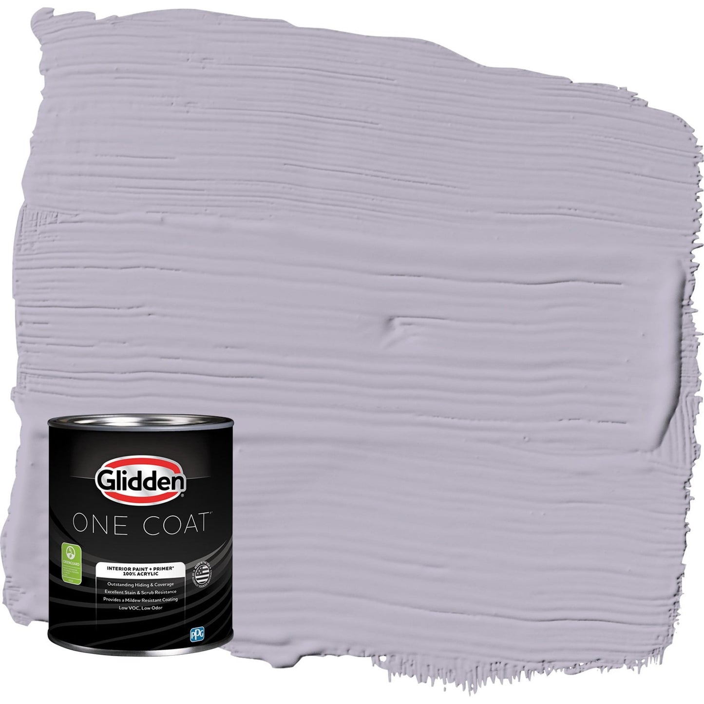 Glidden One Coat Interior Paint and Primer, Cloudberry / Purple, 1 Quart, Eggshell