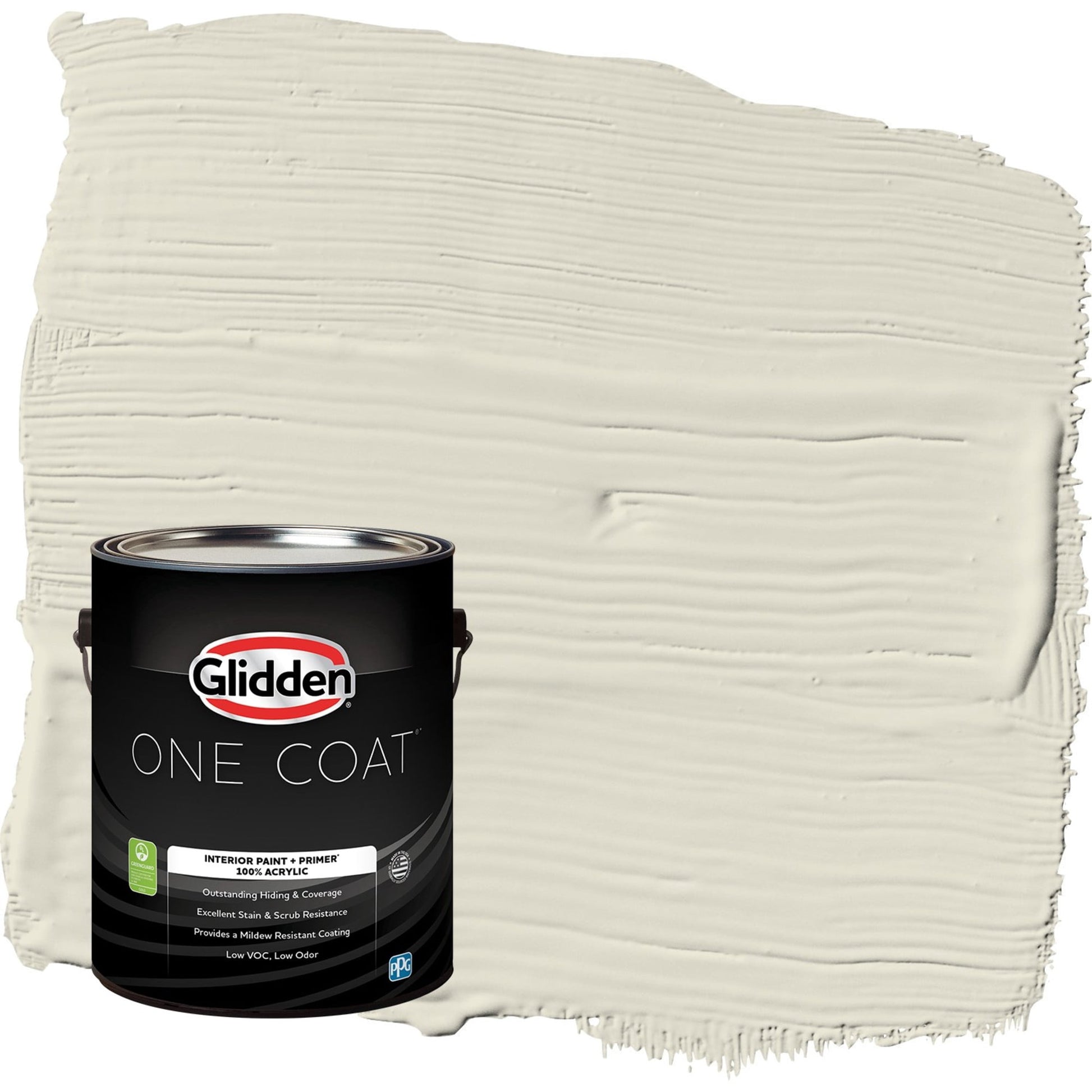 Glidden One Coat Cocoon / Grey Flat Interior Paint with Primer, 1 Gallon