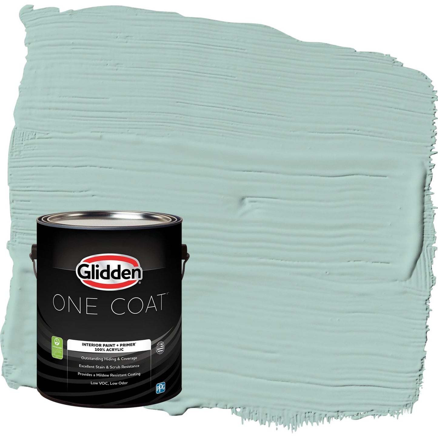 Glidden One Coat Copenhagen / Green Eggshell Interior Paint with Primer, 1 Gallon