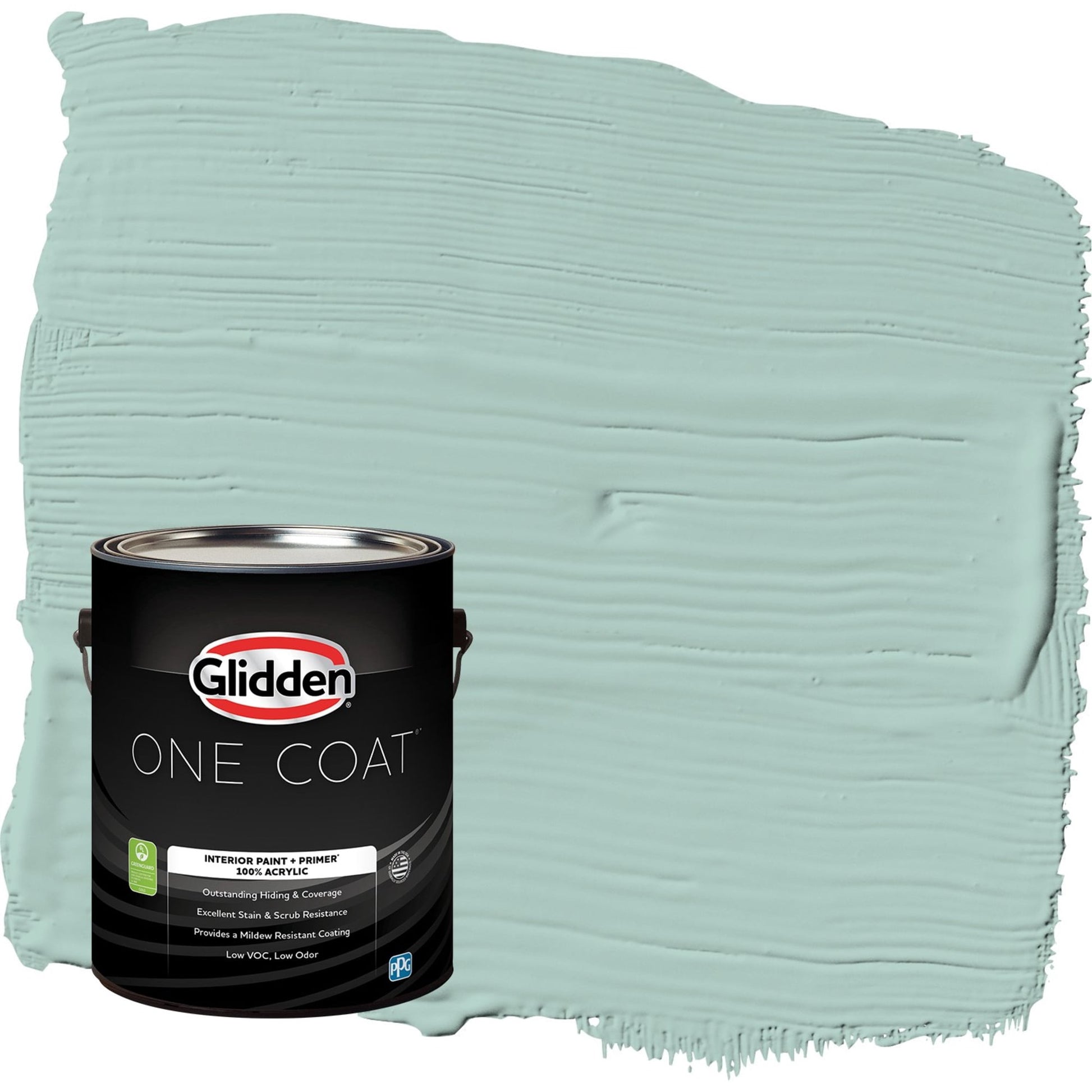 Glidden One Coat Copenhagen / Green Flat Interior Paint with Primer, 1 Gallon
