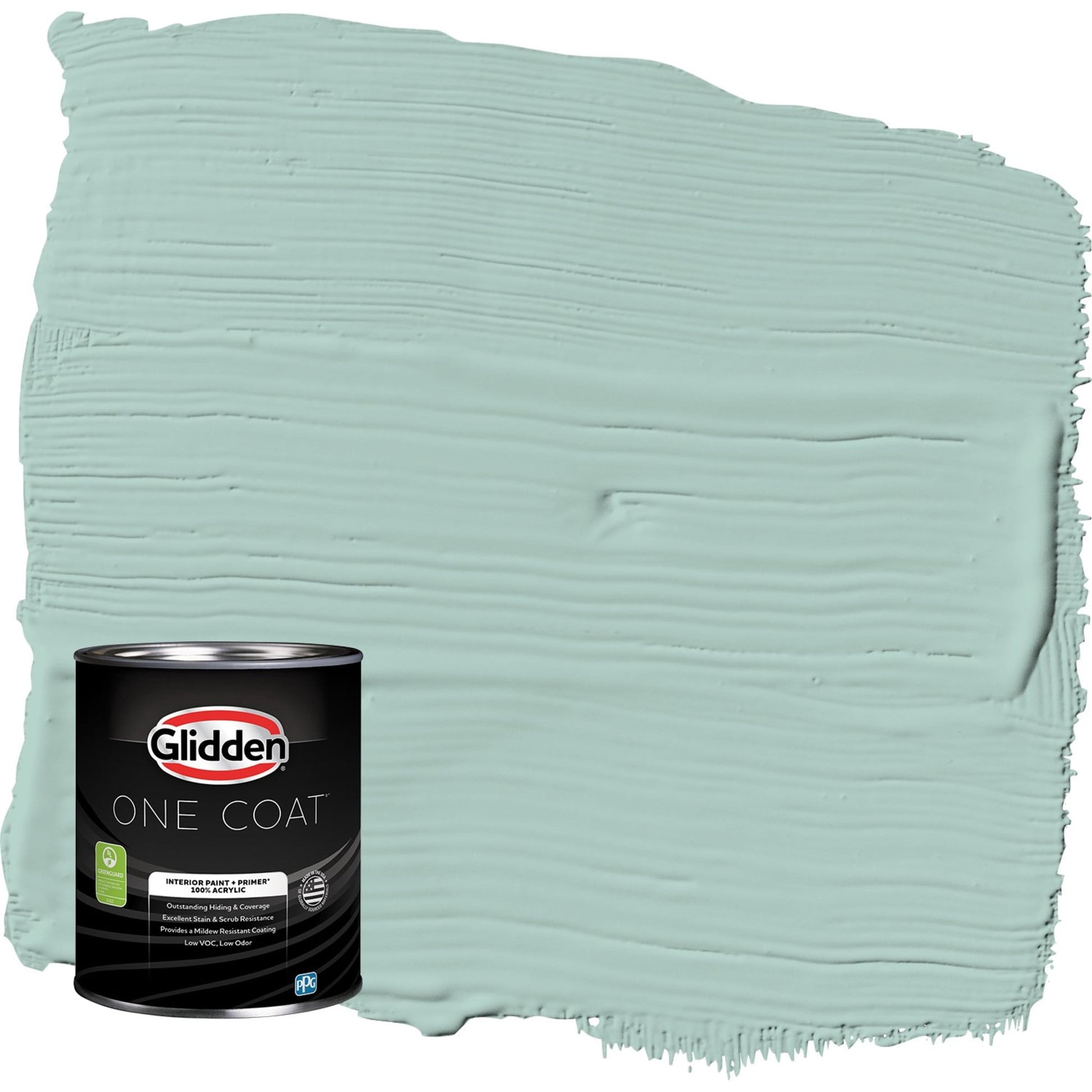 Glidden One Coat Copenhagen / Green Eggshell Interior Paint with Primer, 1 Quart
