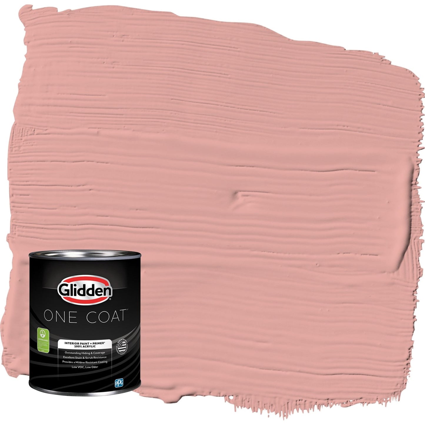 Glidden One Coat Coral Cove / Orange Semi-Gloss Interior Paint with Primer, 1 Quart