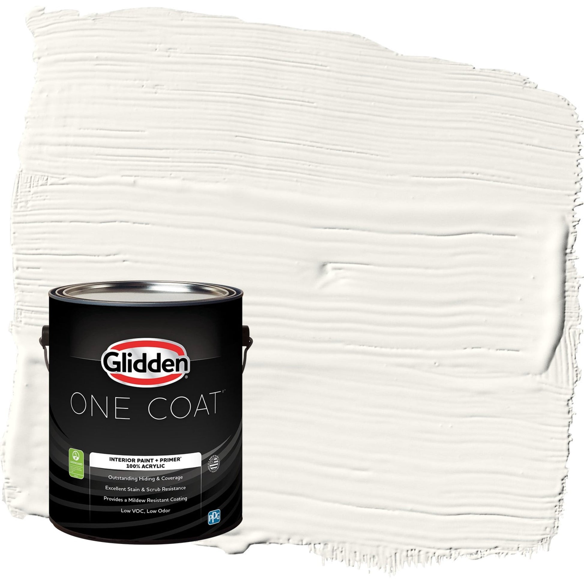 Glidden One Coat Cotton Tail / Gray Semi-Gloss Interior Paint with Primer, 1 Gallon