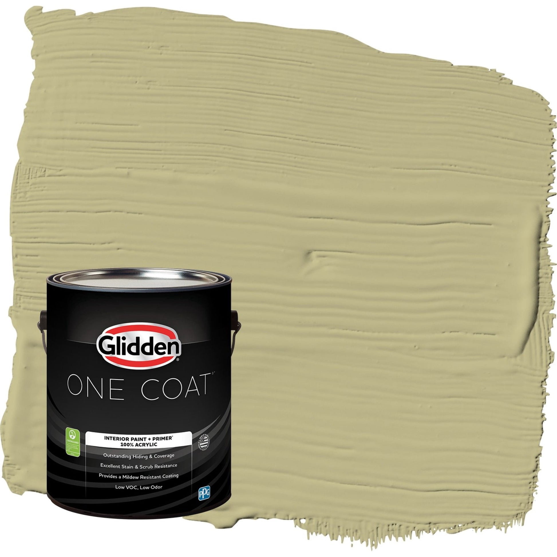 Glidden One Coat Interior Paint and Primer, Cress Green / Green, 1-Quart, Semi-Gloss