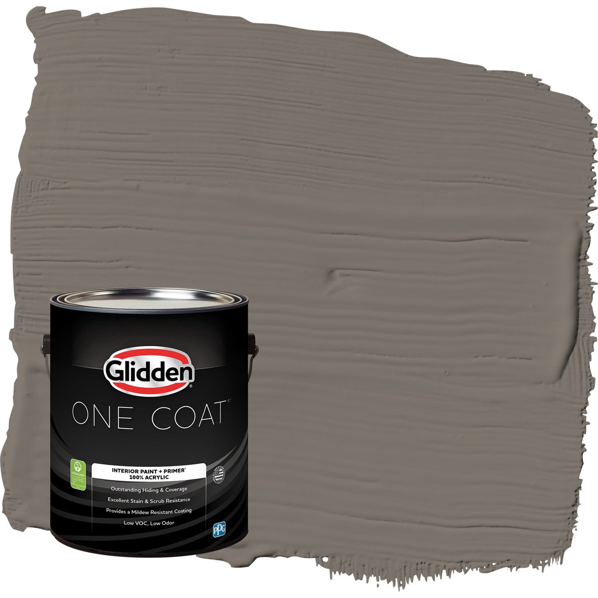 Glidden One Coat Deconstruction / Gray Eggshell Interior Paint with Primer, 1 Gallon