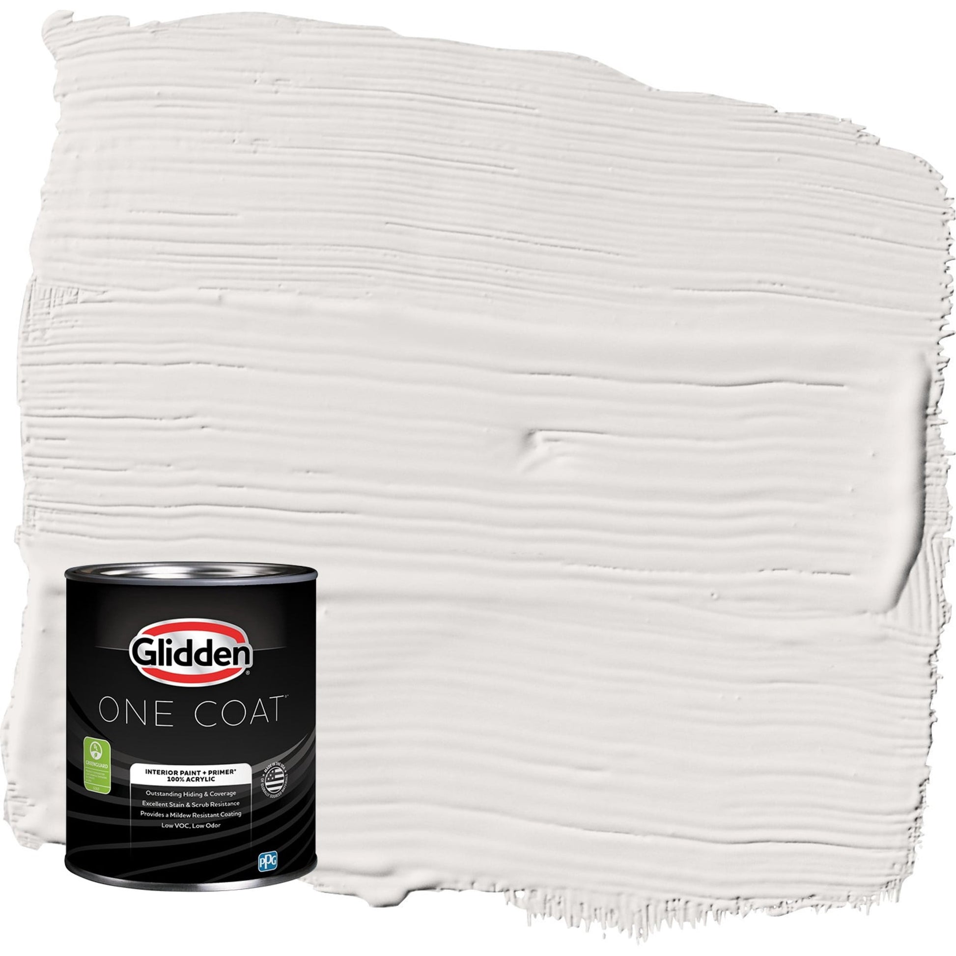 Glidden One Coat Dusky Dawn / Grey Eggshell Interior Paint with Primer, 1 Quart