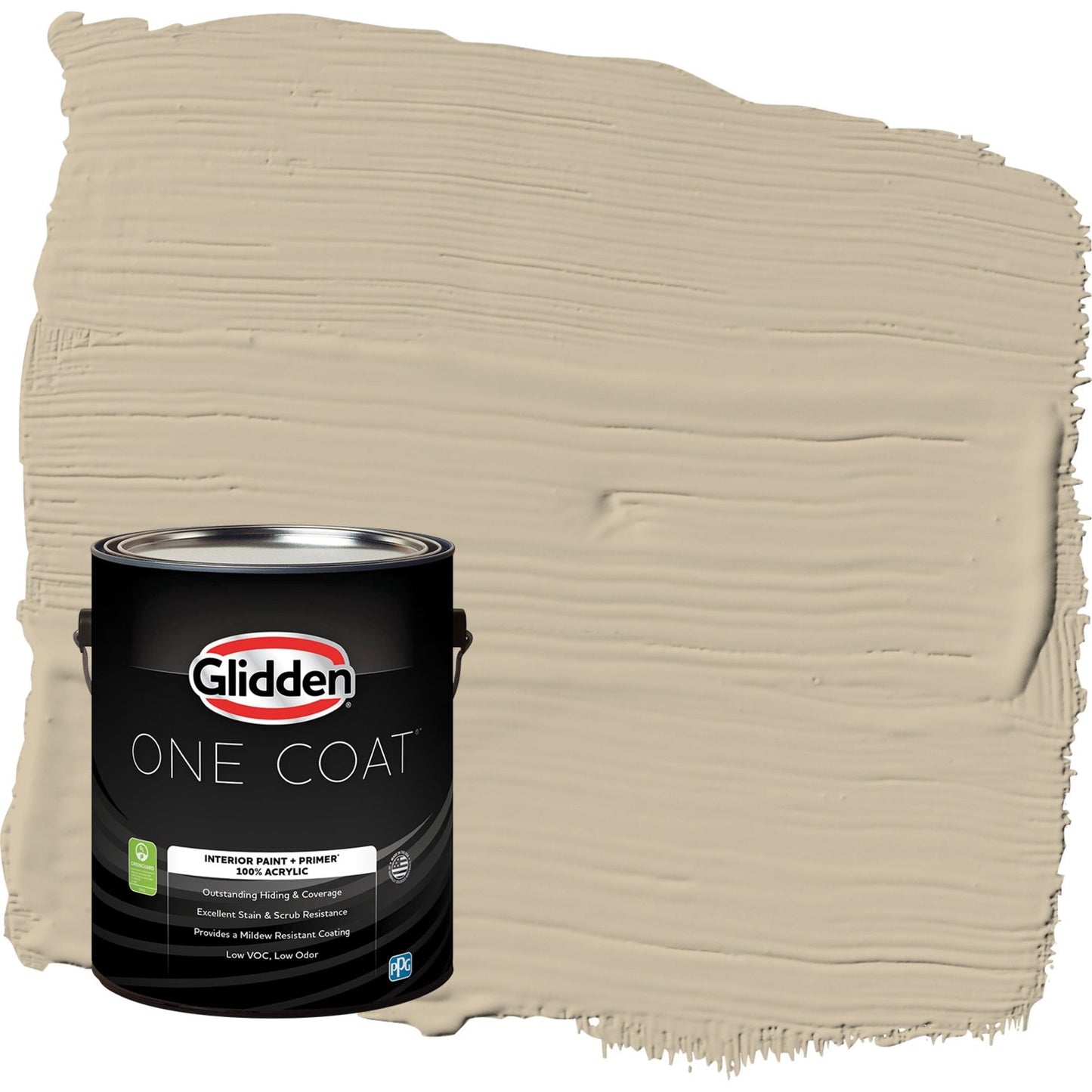 Glidden One Coat Dusty Trail / Beige Eggshell Interior Paint with Primer, 1 Gallon