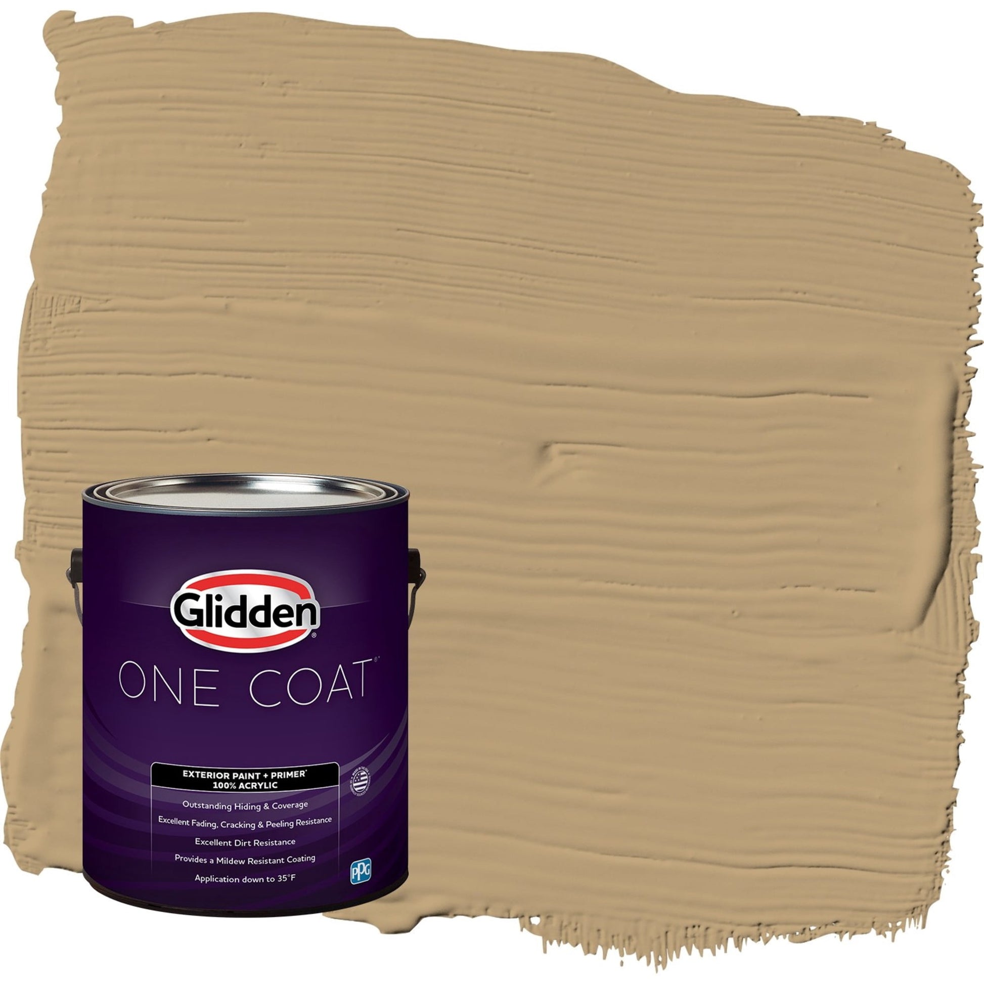 Glidden One Coat Earthy Ocher / Beige Eggshell Interior Paint with Primer, 1 Gallon
