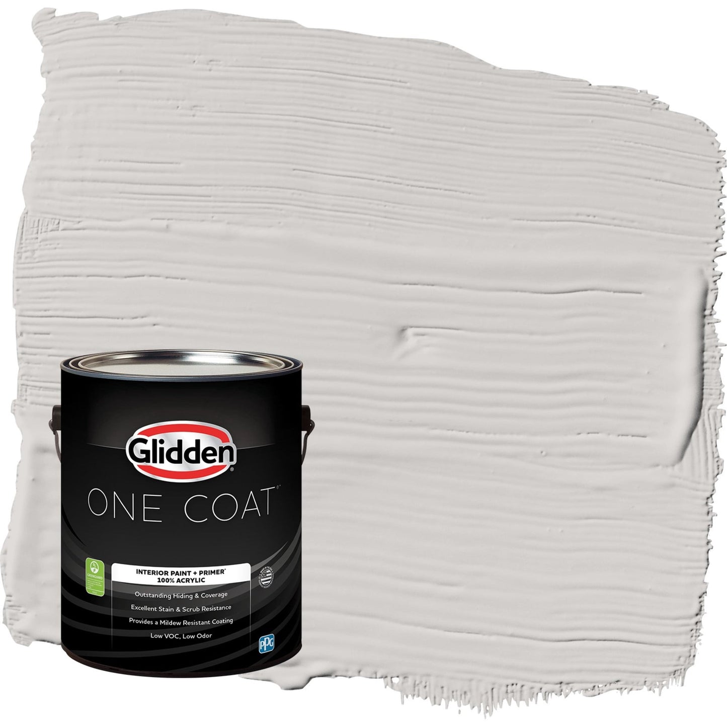 Glidden One Coat Elusion / Grey Flat Interior Paint with Primer, 1 Gallon