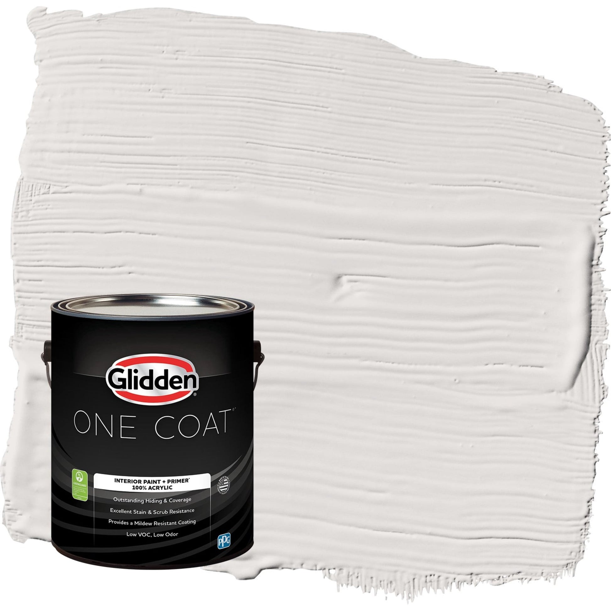Glidden One Coat Fall Chill / Grey Semi-Gloss Interior Paint with Primer, 1 Gallon