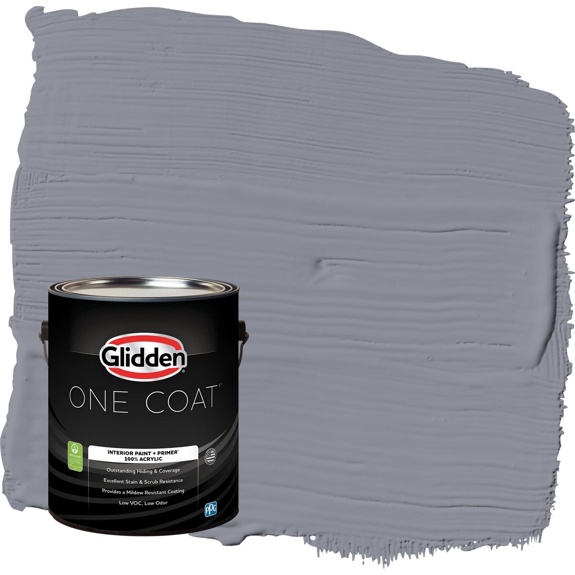 Glidden One Coat Flannel Pajamas / Grey Semi-Gloss Interior Paint with Primer, 1 Gallon