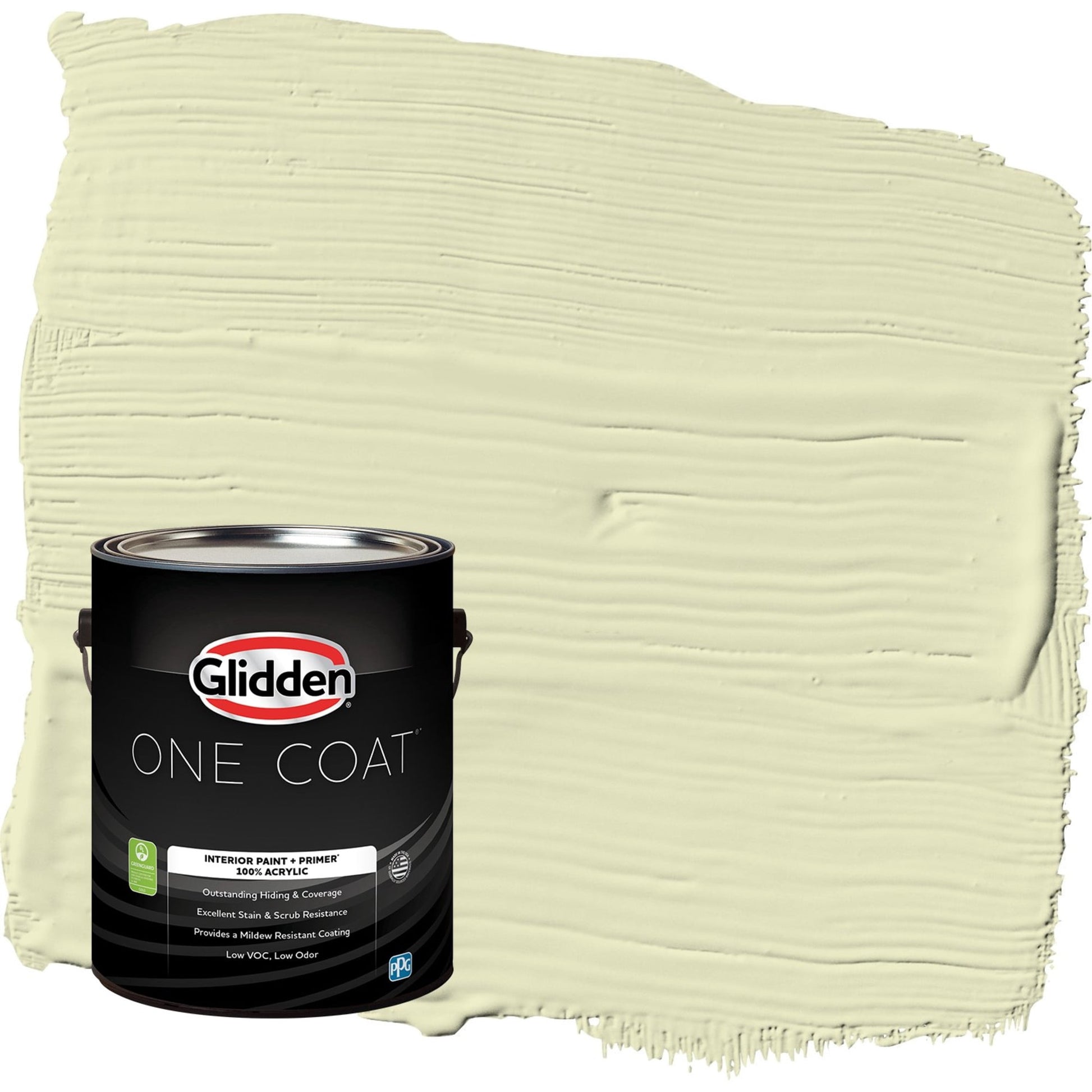 Glidden One Coat Forgive Quickly / Green Eggshell Interior Paint with Primer, 1 Gallon